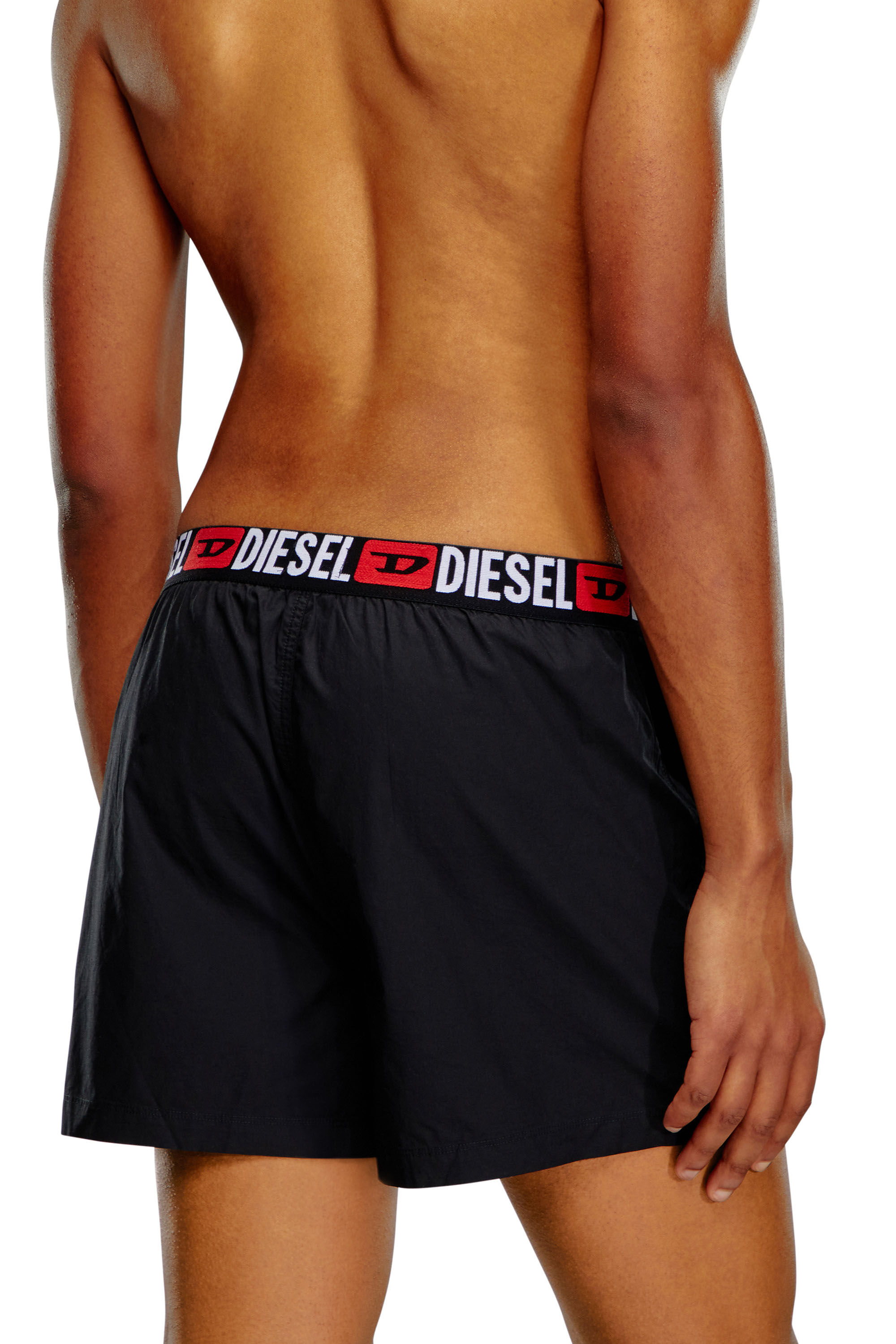 Diesel - UMBX-STARKTWOPACK, Male's Two-pack boxers with logo waist in Black - 4
