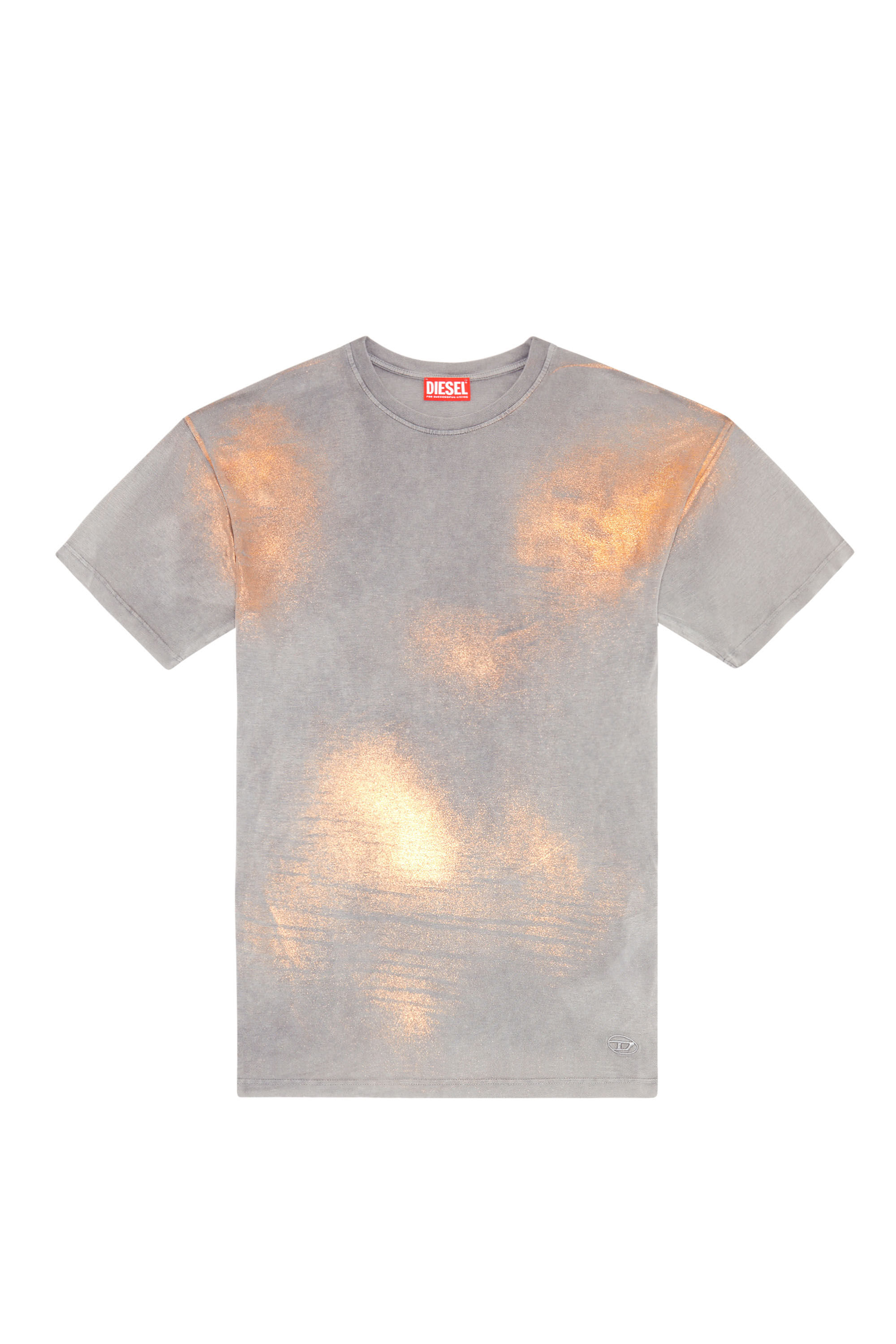 Diesel - T-BUXT, Female's Faded metallic T-shirt in Grey/Pink - 2