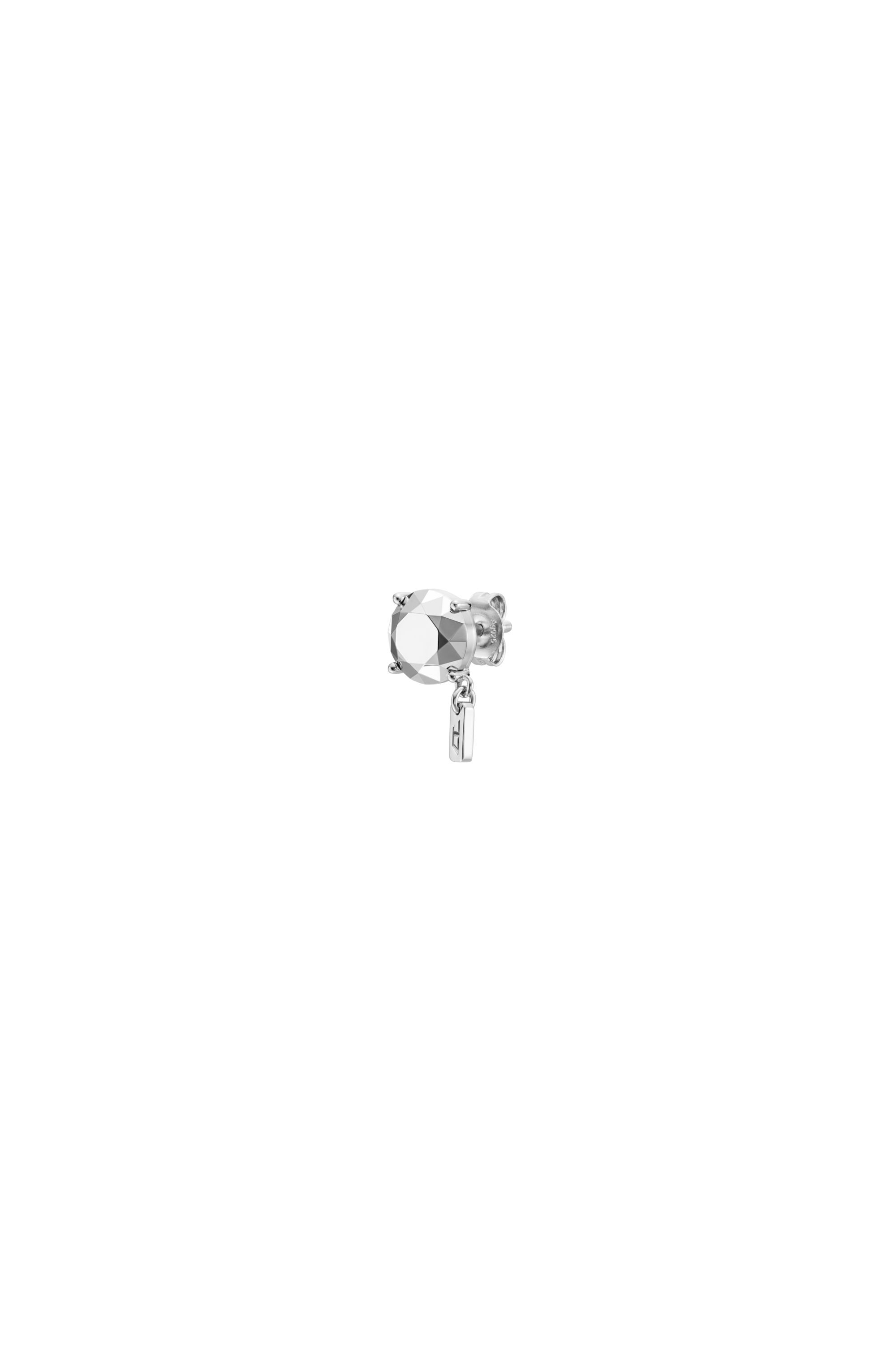 Diesel - DL1352040 STERLING SILVER JEWEL, Boucle d'oreille en argent sterling taille diamant avec fermeture à tige. Mixte in Gris argenté - 1