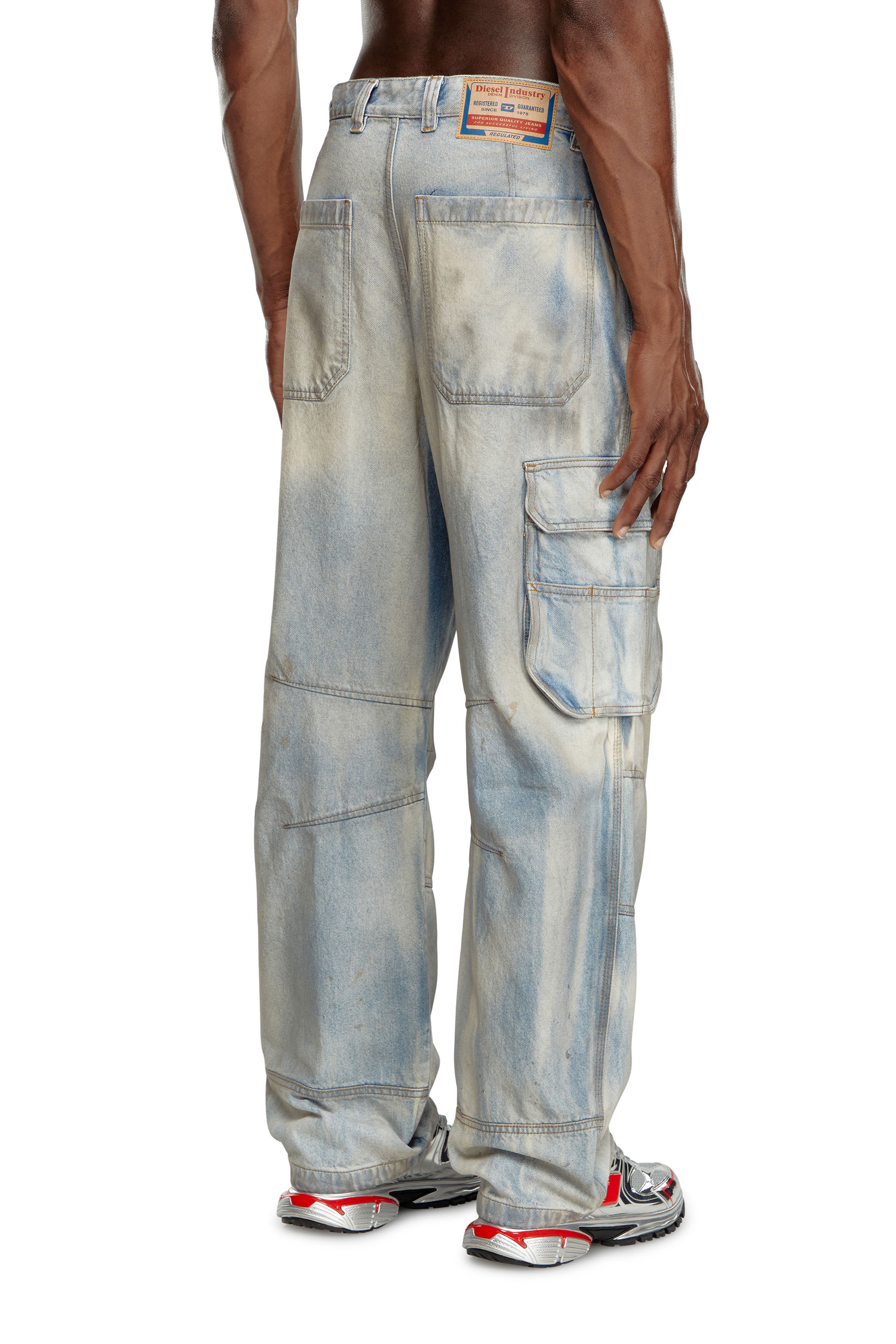 Diesel - Homme Straight Jeans D-Fish 0CBDJ, Bleu Clair - Image 4