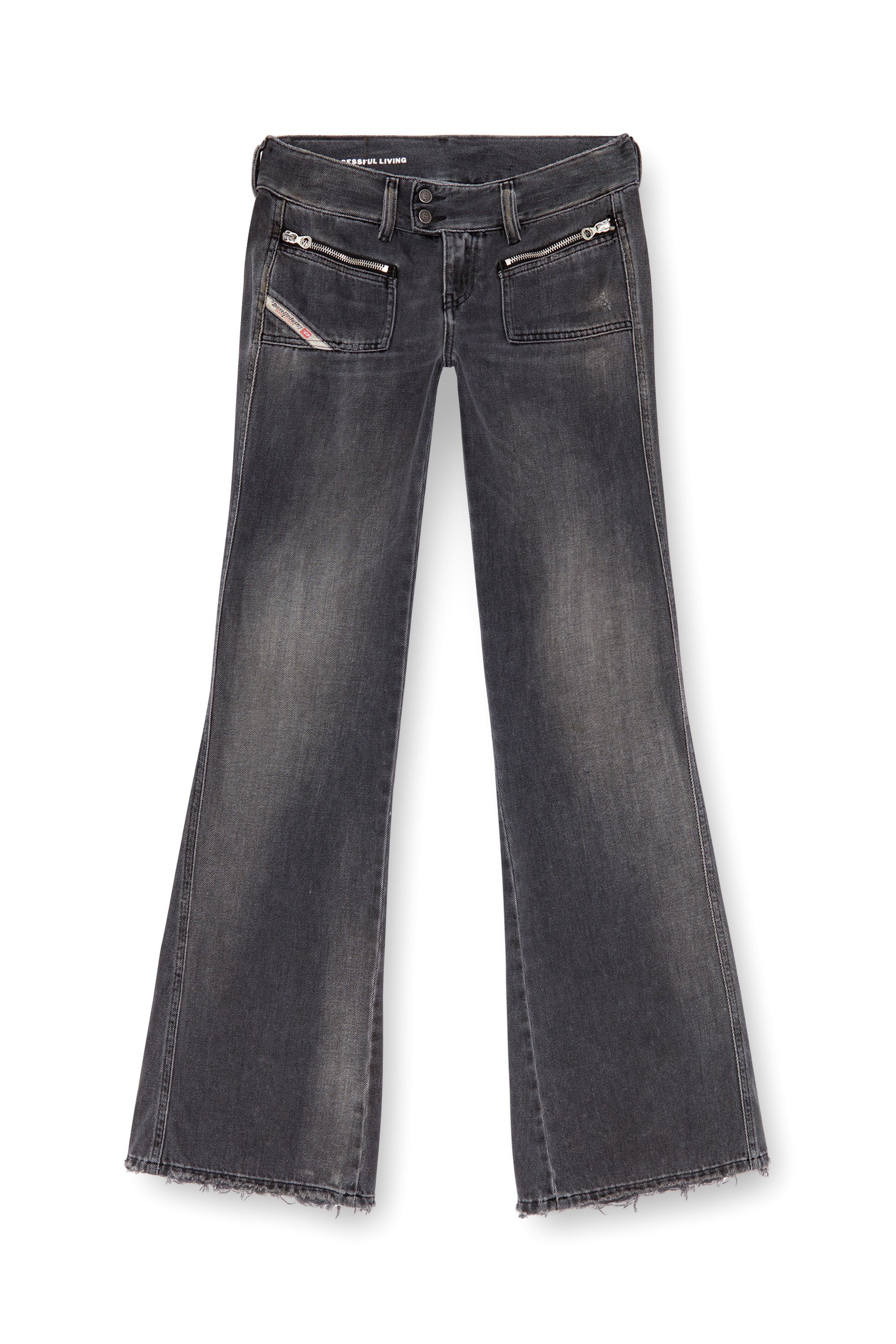 Diesel - Female Bootcut and Flare Jeans D-Hush 09K14, Black/Dark Grey - Image 3