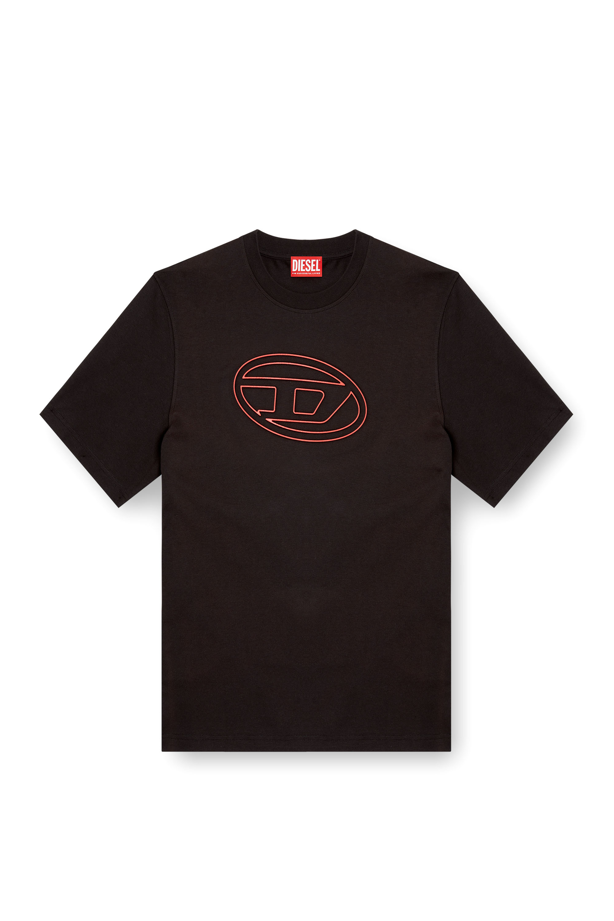 Diesel - T-ADJUST-BIGOVAL, T-shirt avec Oval D embossé Homme in Polychrome - 3
