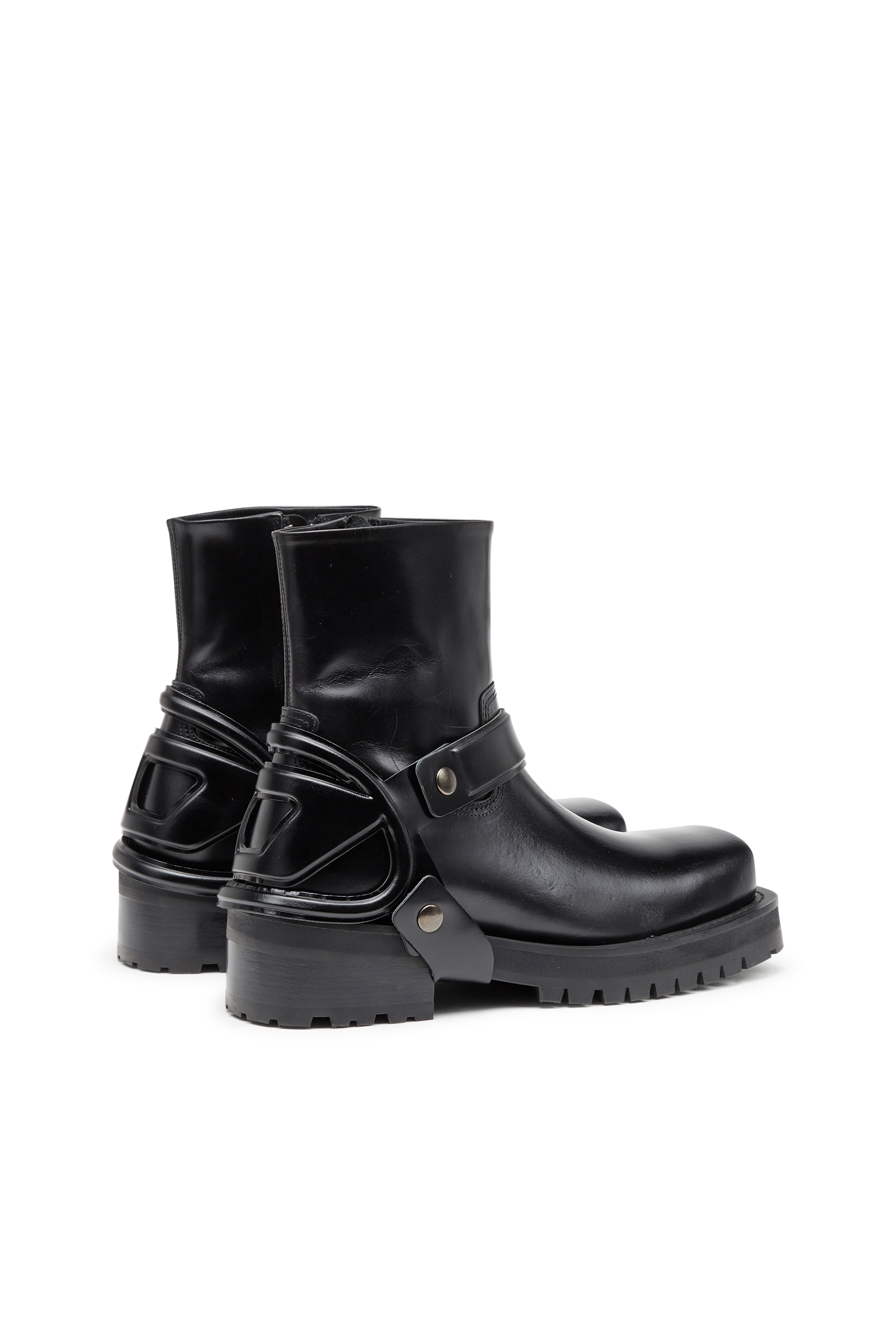 Diesel - D-TEXAN CH, Male's D-Texan-Harness boots in polished leather in Black - 3