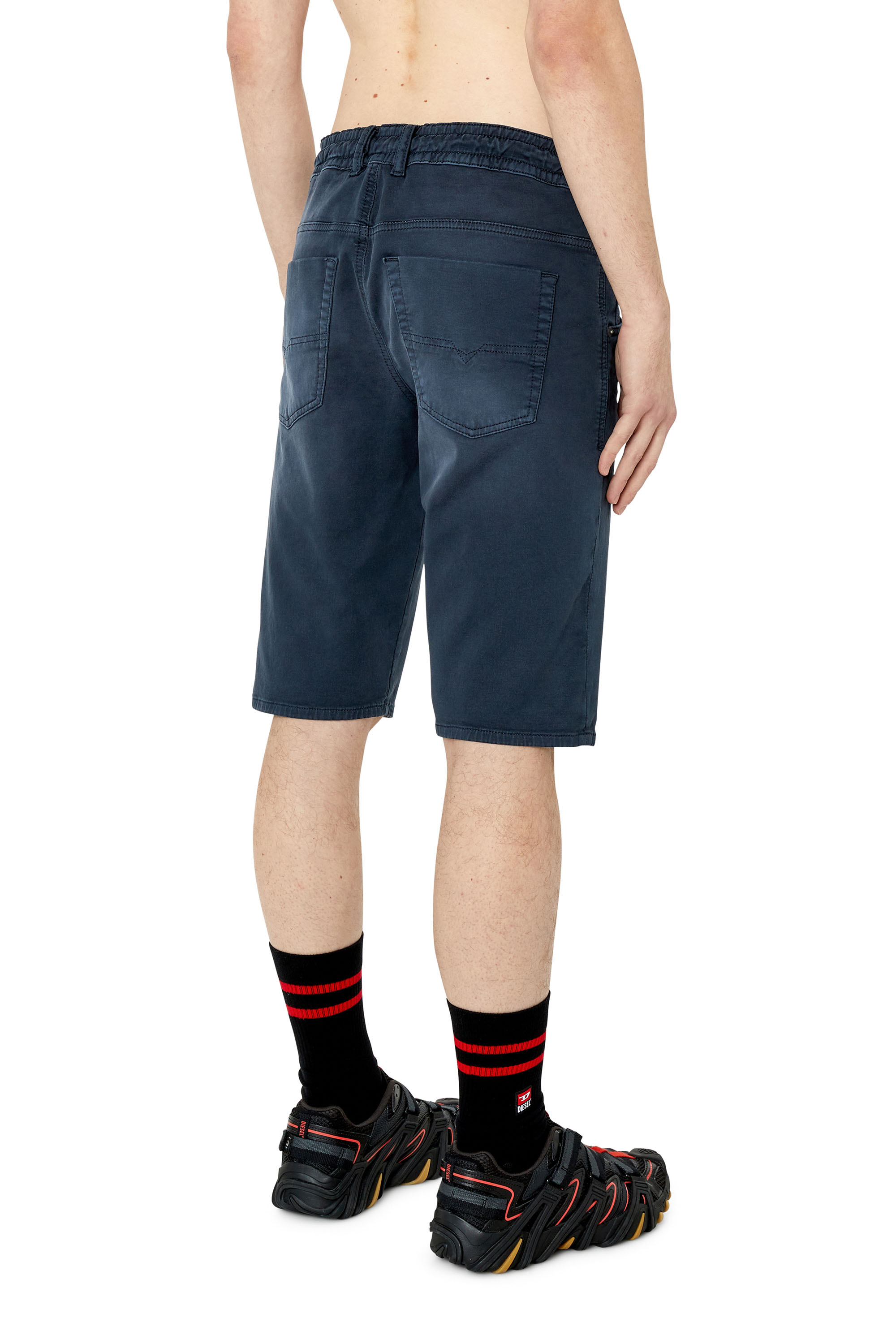 Diesel - D-KROOSHORT-Z JOGGJEANS, Male Coloured shorts in JoggJeans® in Blue - Image 3