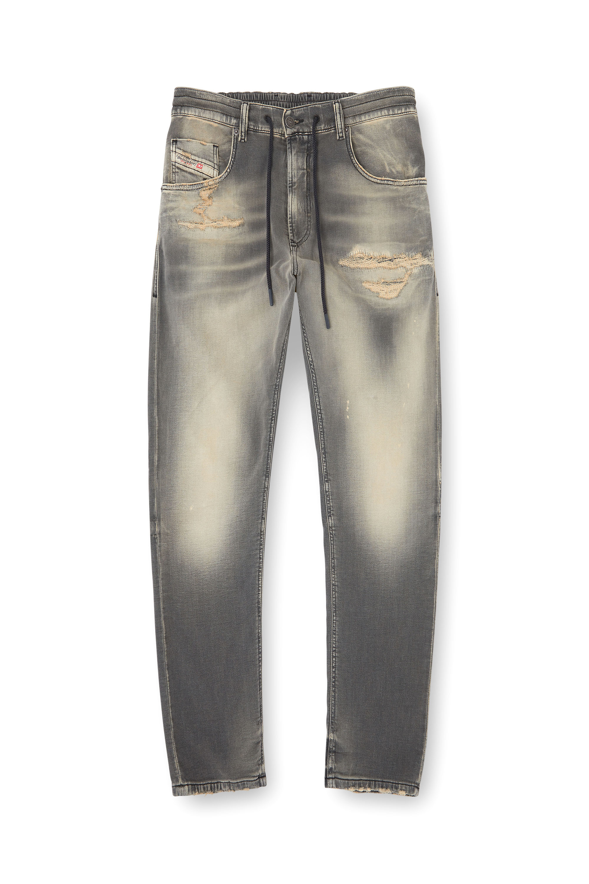 Diesel - Regular 2030 D-Krooley Joggjeans® 068PF Homme, Gris Clair - Image 3