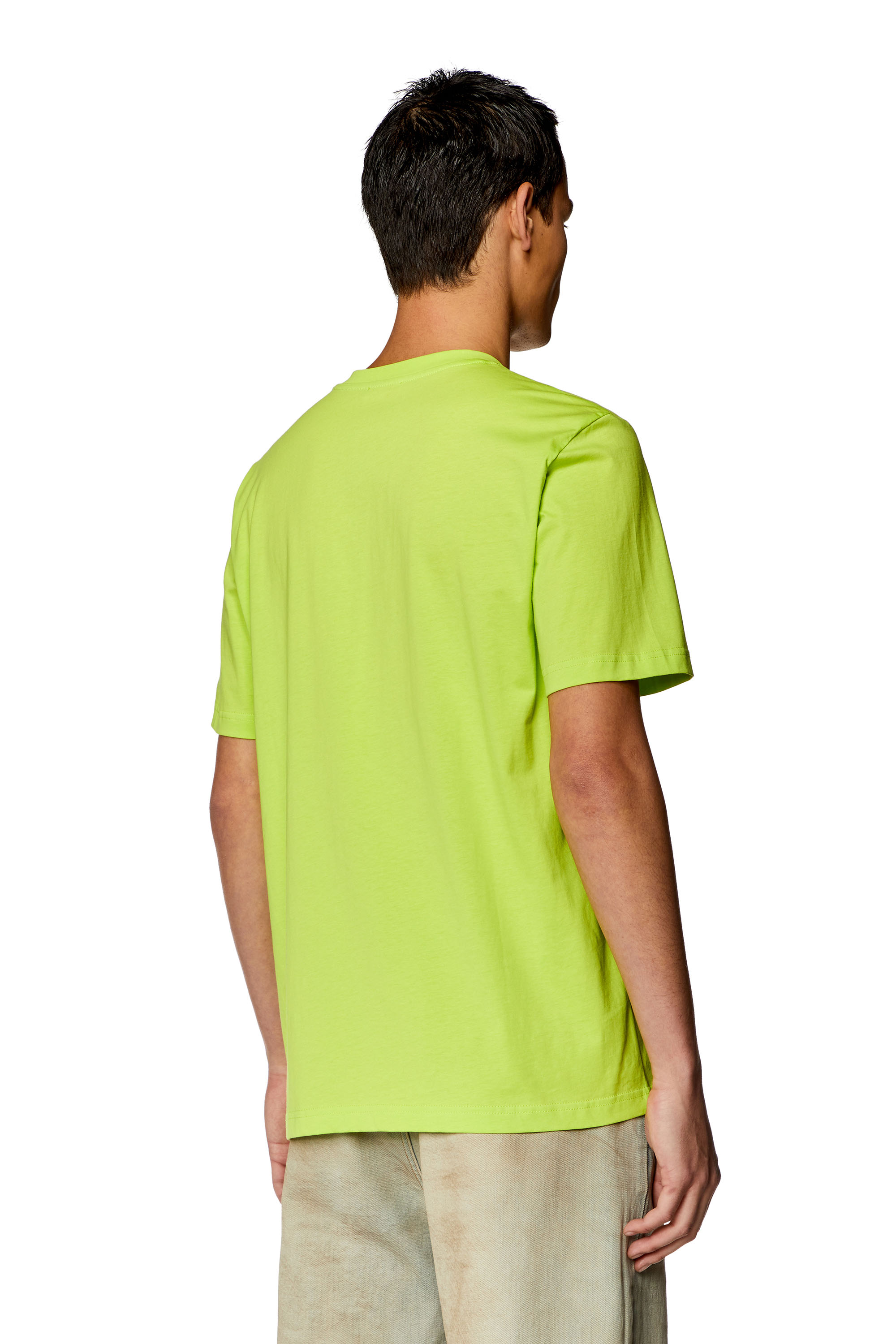 Diesel - T-JUST-MICRODIV, Homme T-shirt avec logo micro-brodé in Vert - Image 2