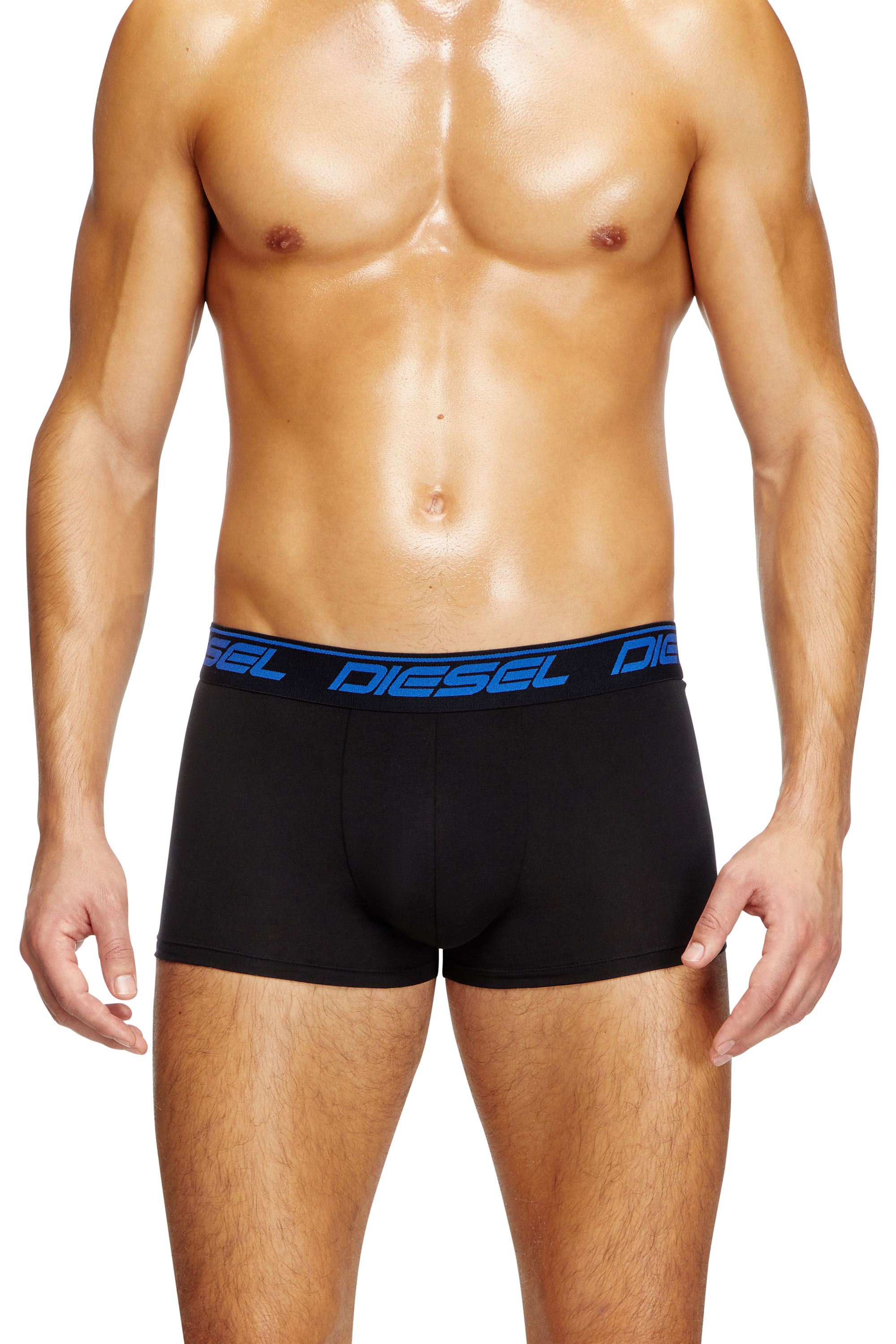 Diesel - UMBX-DAMIENTHREEPACK, Male's Three-pack cloudy-print boxer briefs in Black/Blue - 2