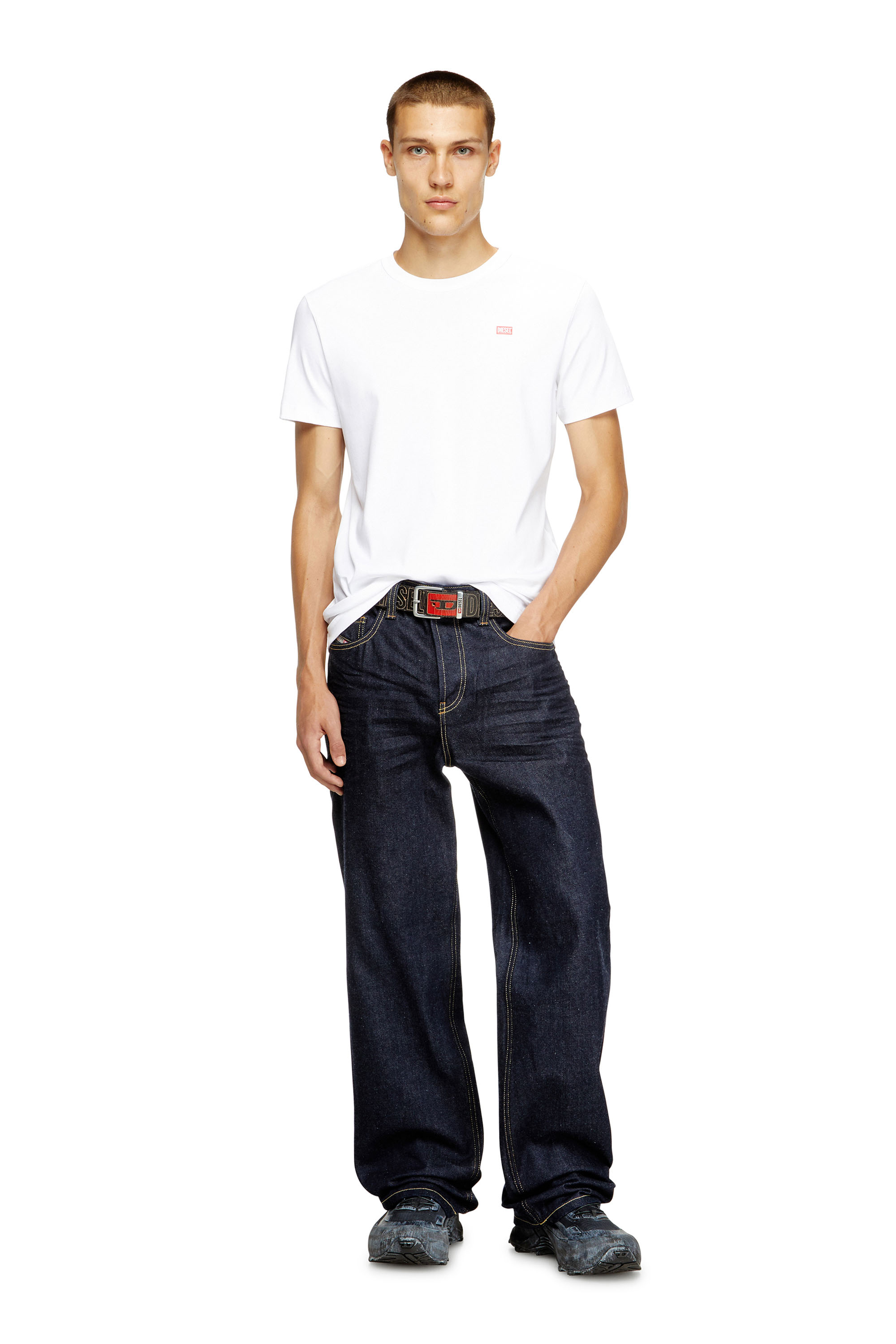 Diesel - T-MIEGOR-K77, Male's T-shirt in mercerised cotton in White - 2