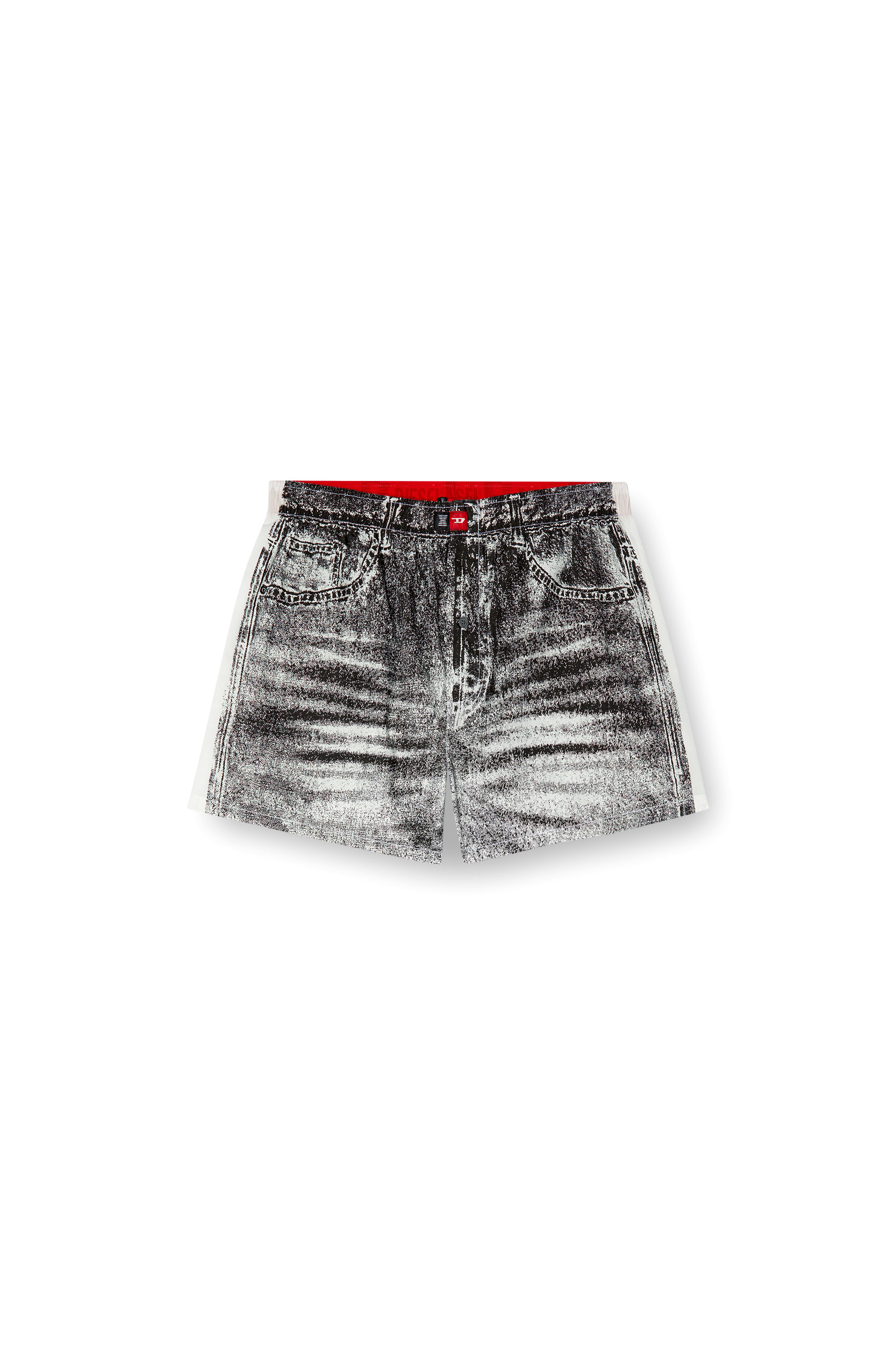 Diesel - TROMPE-BOXERS, Male's Cotton poplin boxers with denim look in Dark Grey - 5