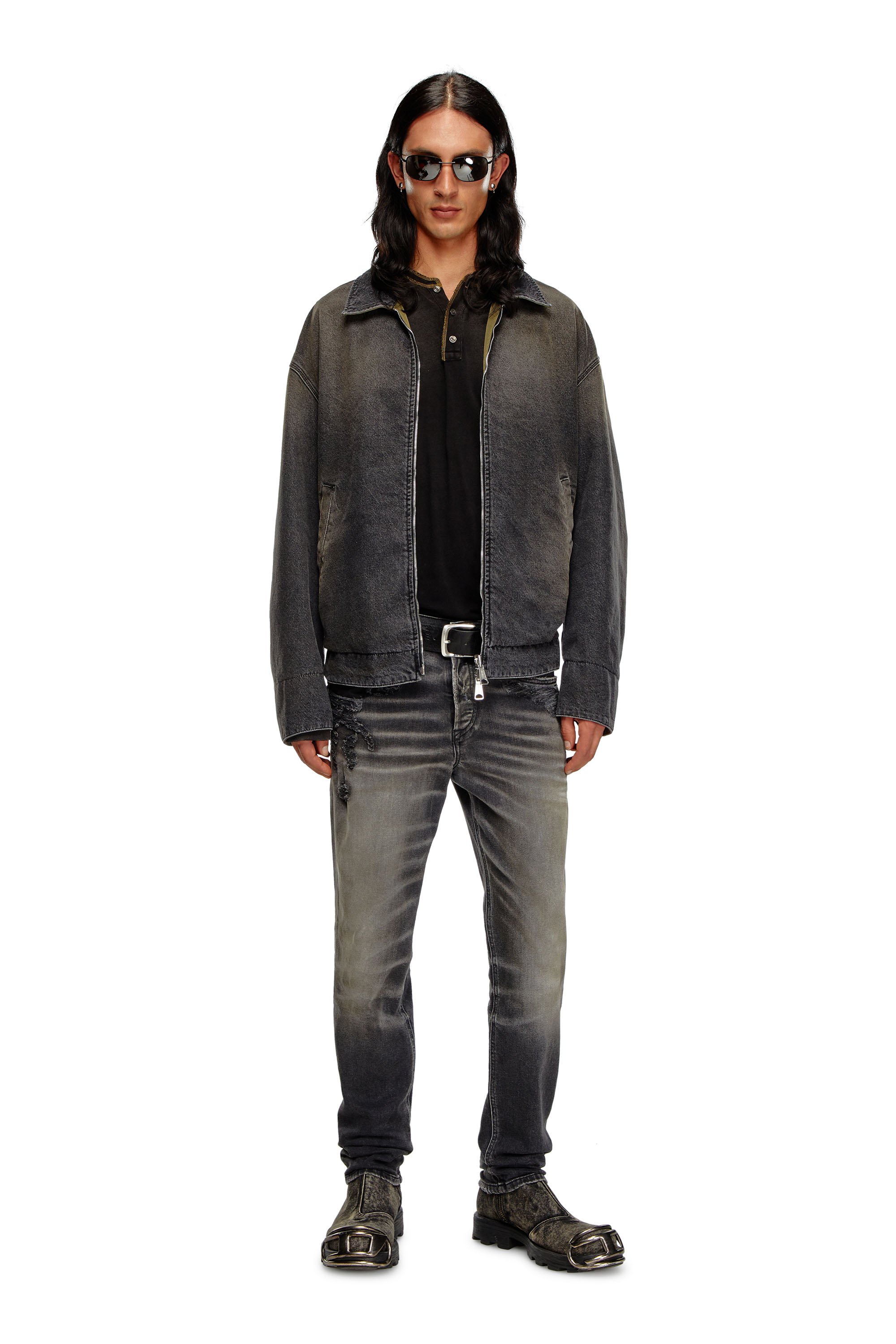 Diesel - Male Tapered Jeans 2023 D-Finitive 09K25, Black/Dark Grey - Image 2