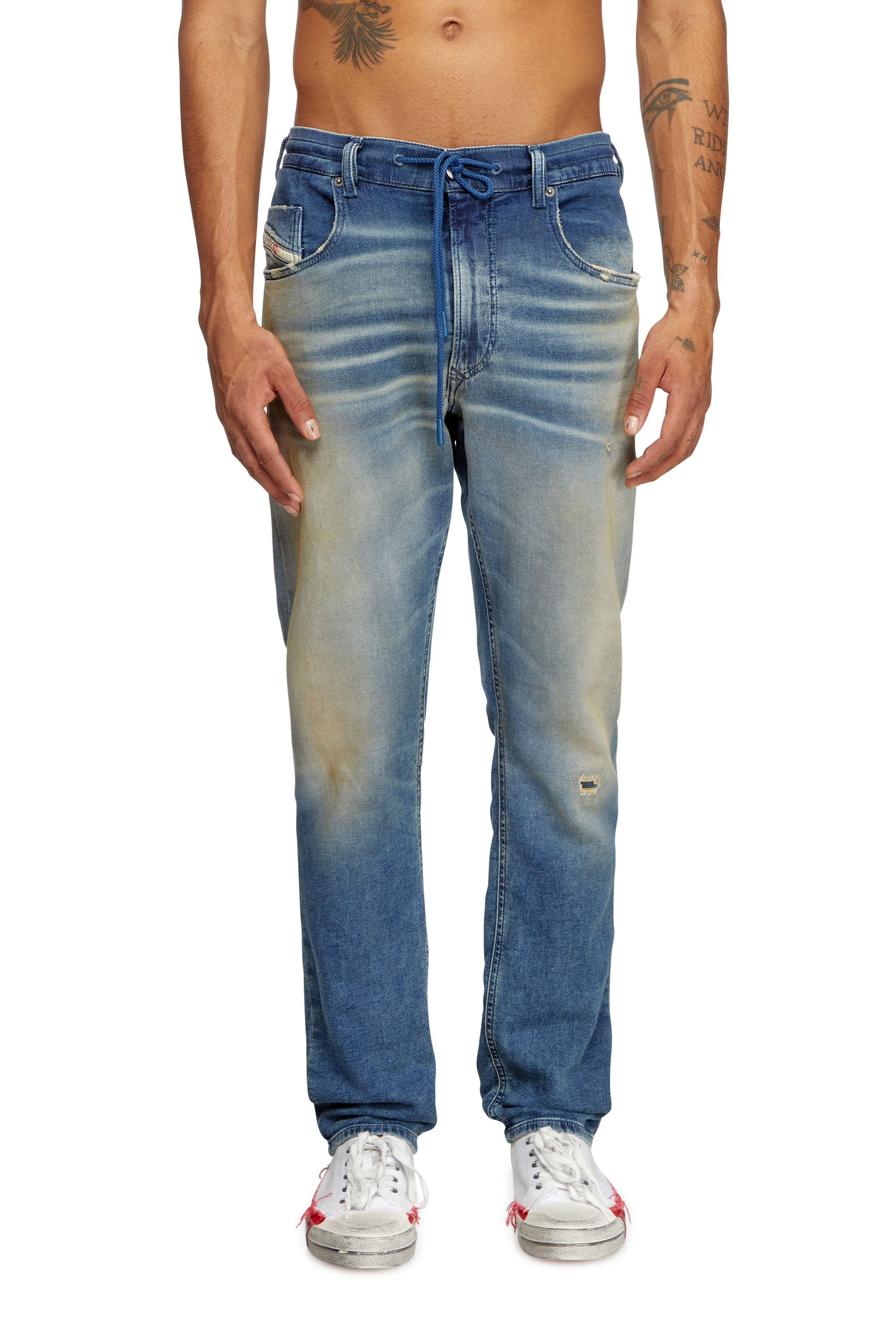 Diesel - Male's Regular 2030 D-Krooley Joggjeans® 068PQ, Medium Blue - 1