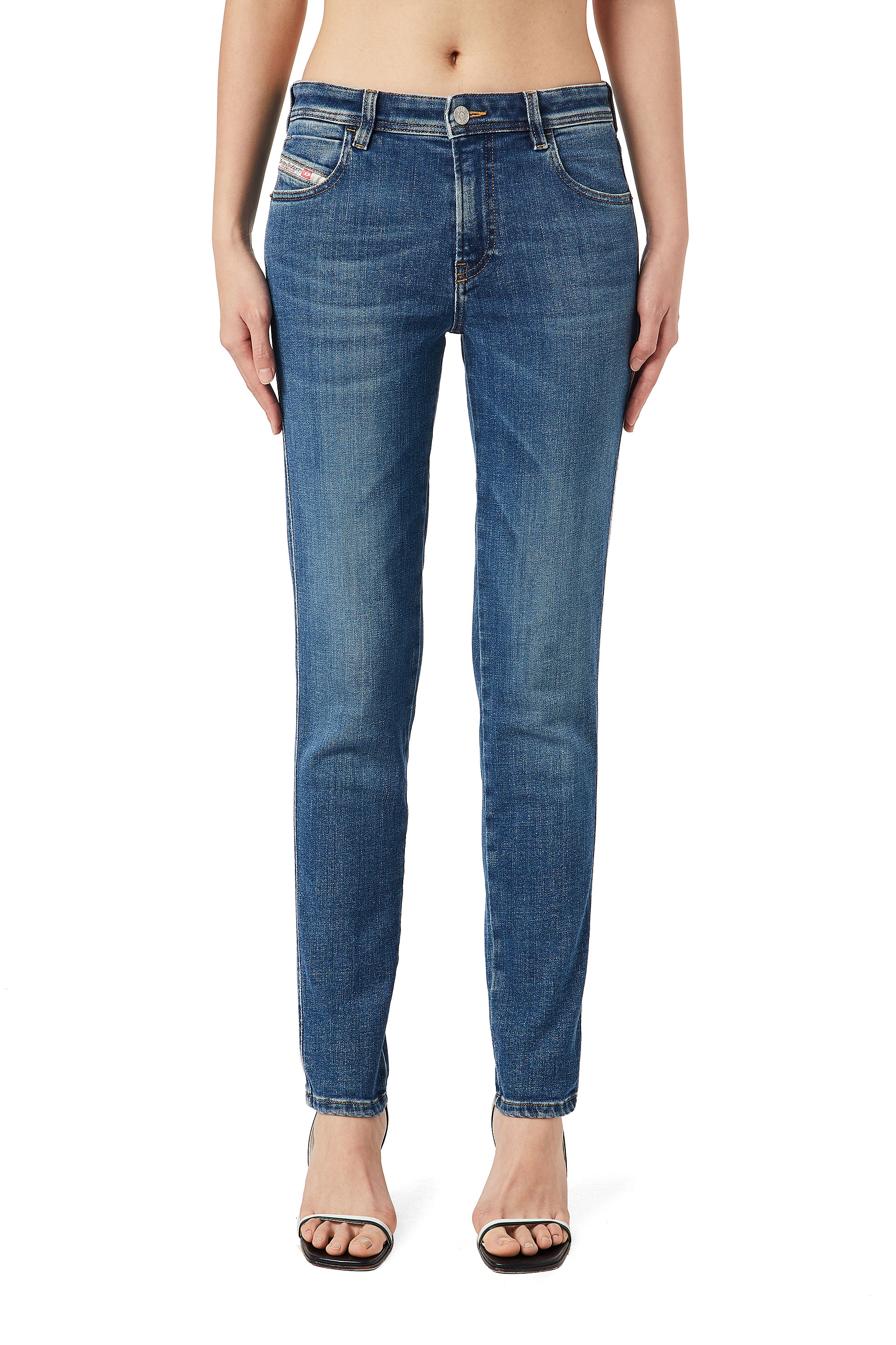 Diesel - Skinny Jeans 2015 Babhila 09C59, Bleu moyen - Image 2