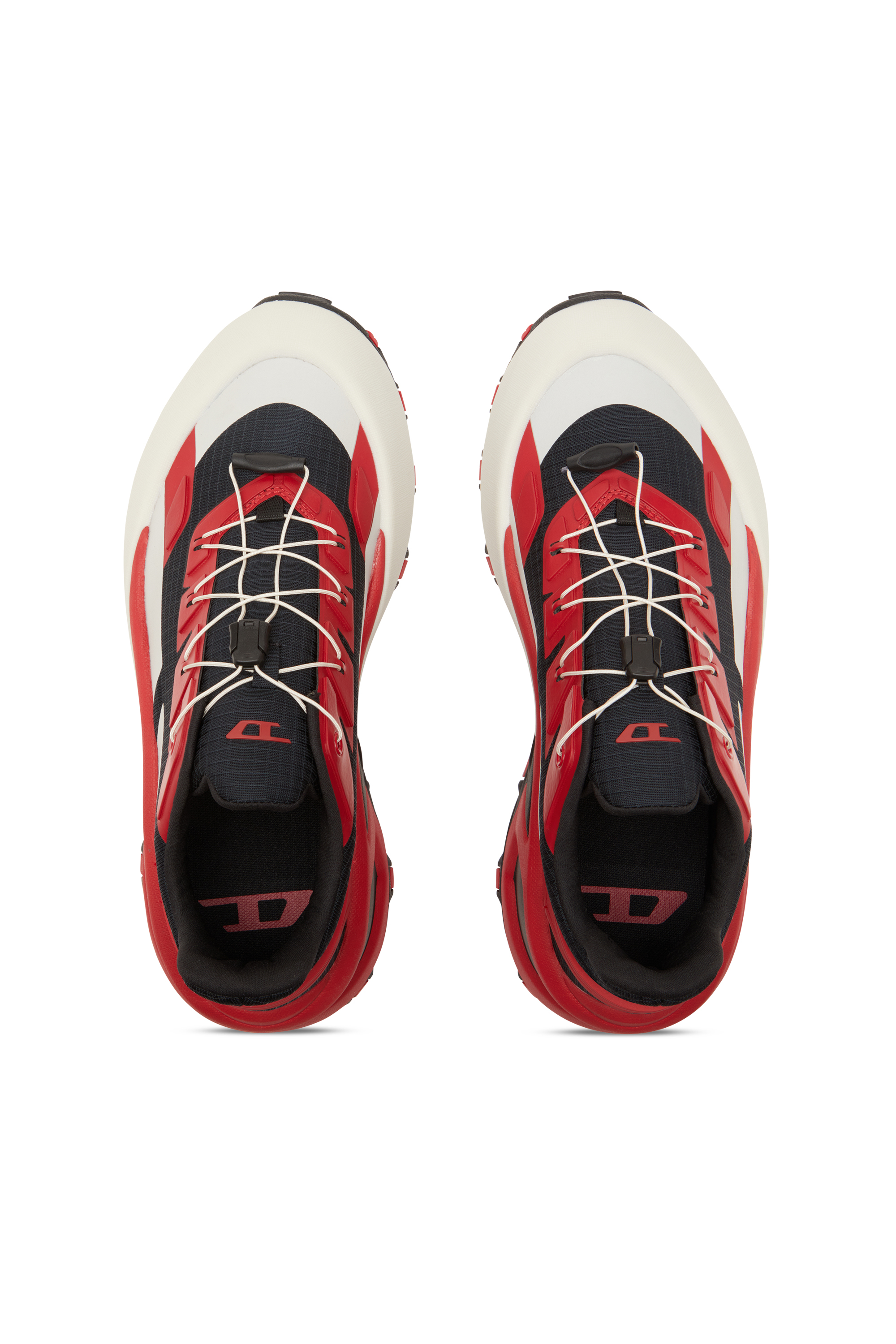 Diesel - D-CAGE RUNNER, Male's D-Cage Runner-Sneakers in TPU-trimmed ripstop in Black/Red - 5