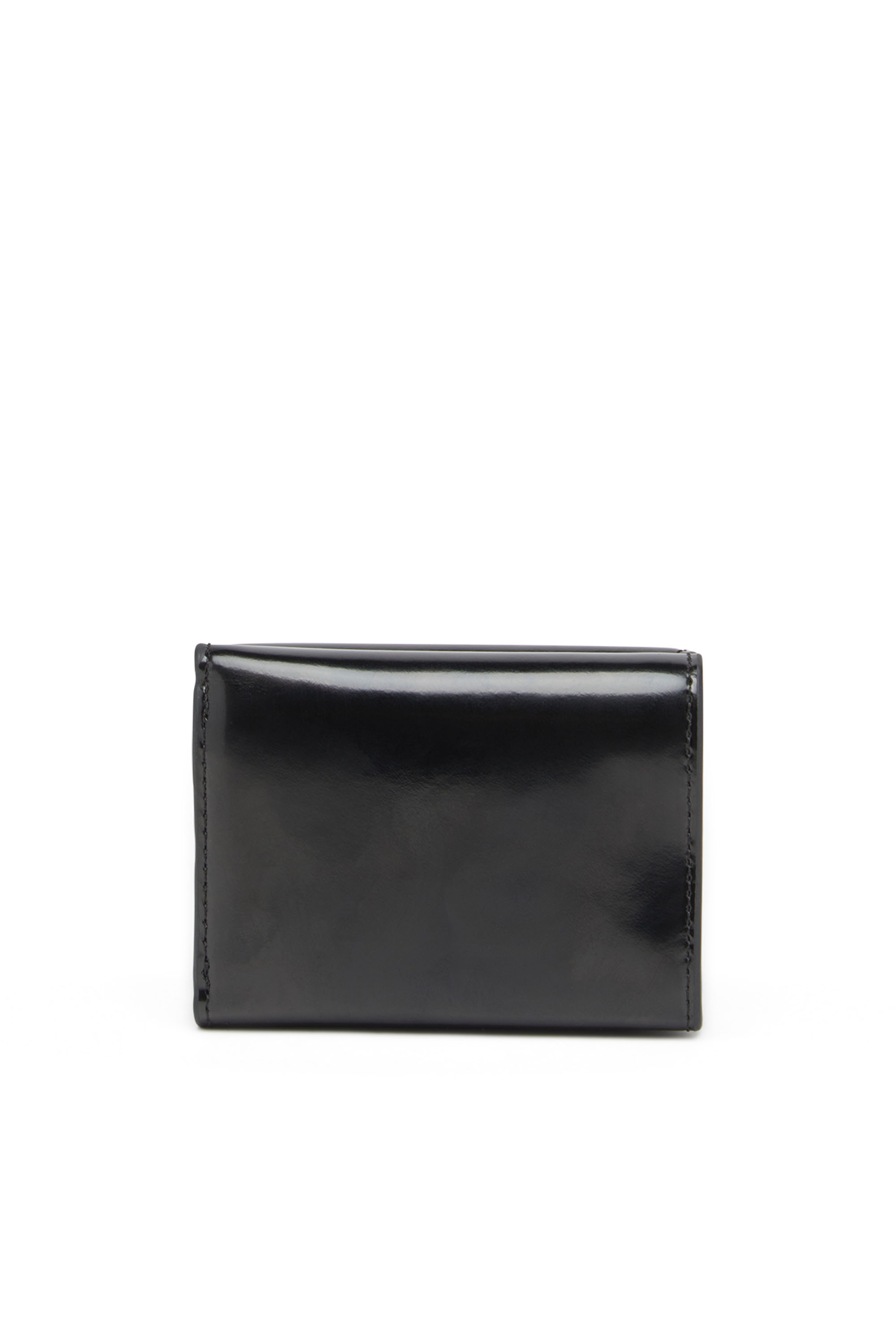 Diesel - 1DR TRI FOLD COIN XS II, Portefeuille à trois volets en cuir effet miroir Femme in Noir - 2