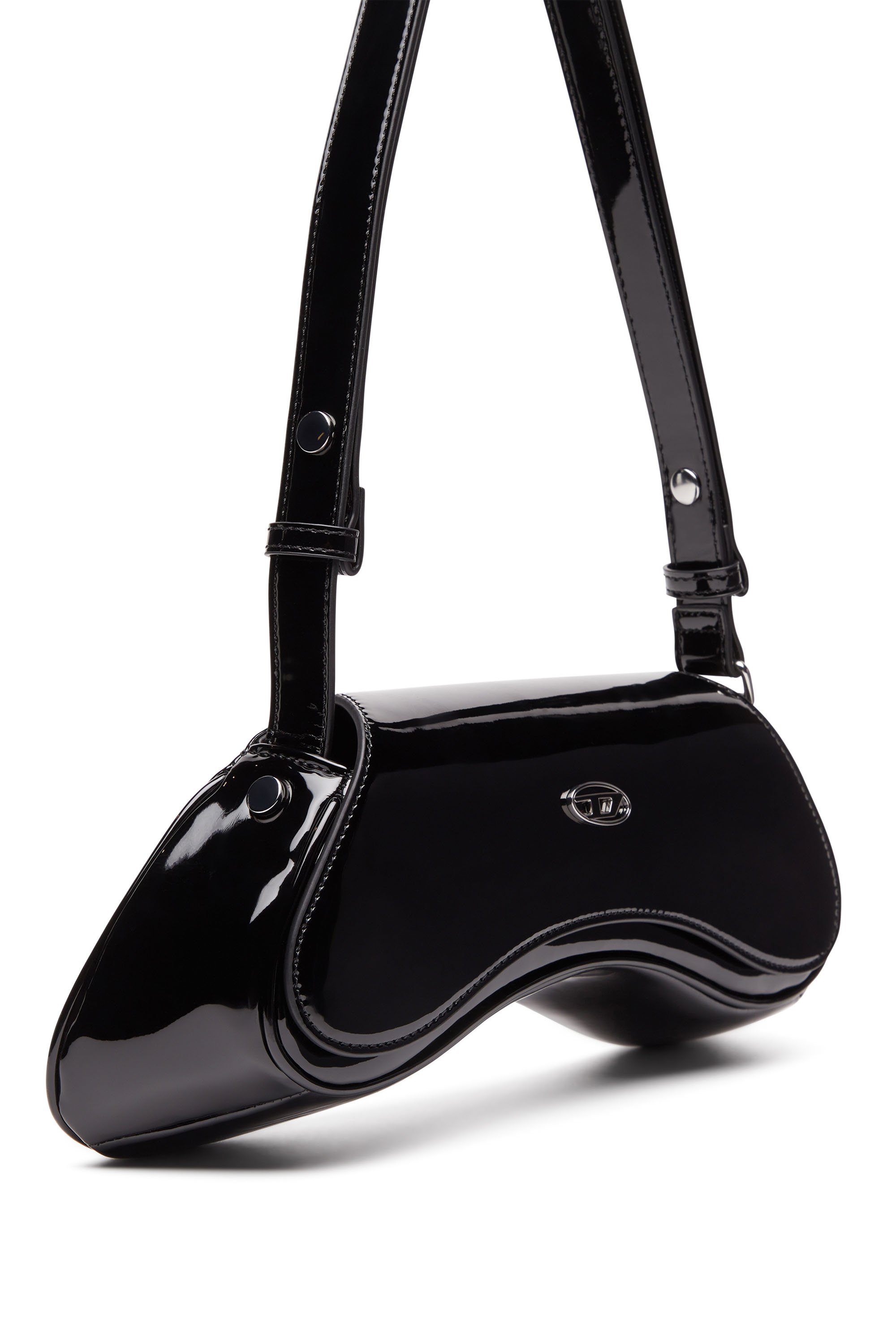 Diesel - PLAY CROSSBODY, Female Play-Glossy crossbody bag in Black - Image 5