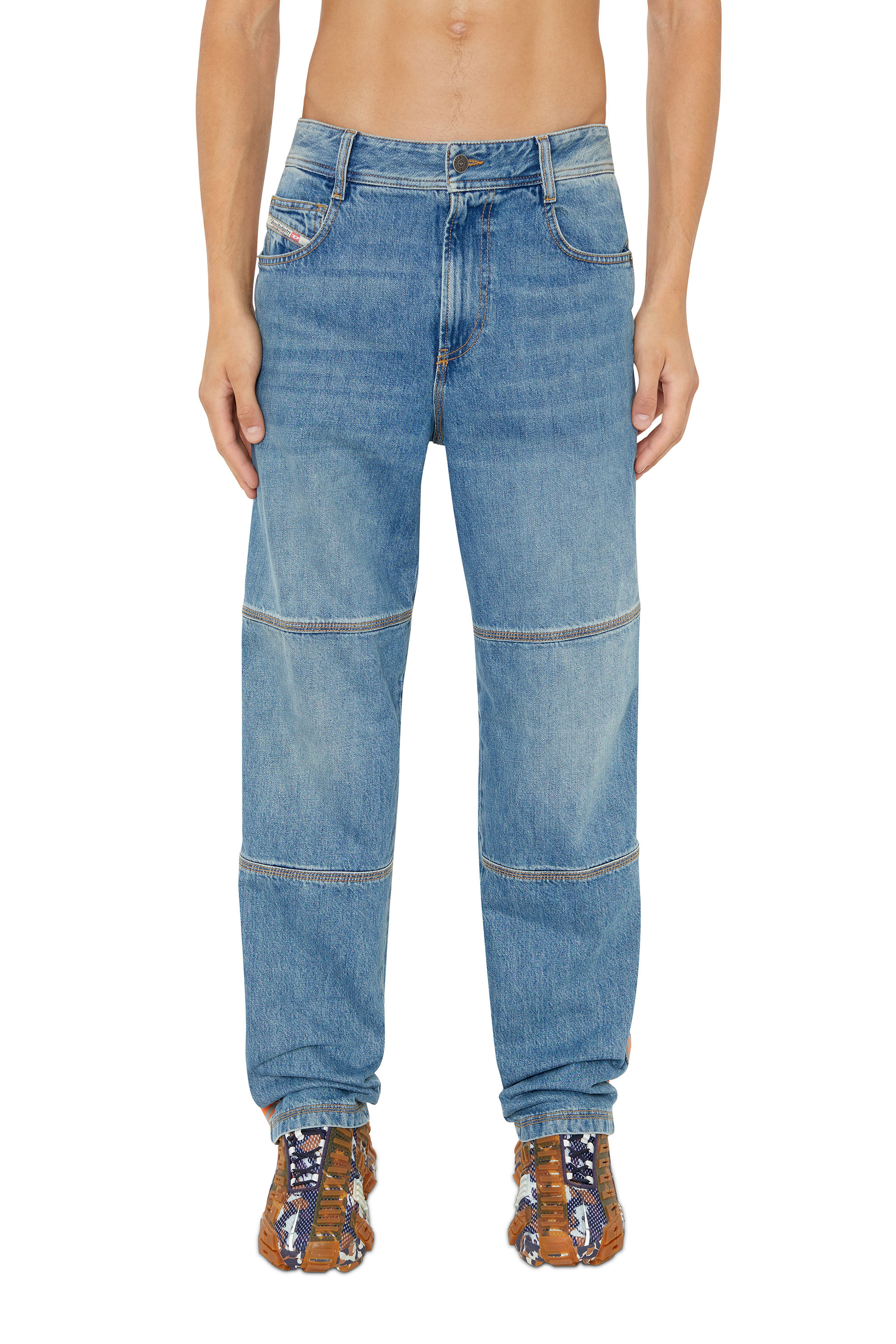 Diesel - D-Arbus 0EIAW Straight Jeans, Bleu moyen - Image 1