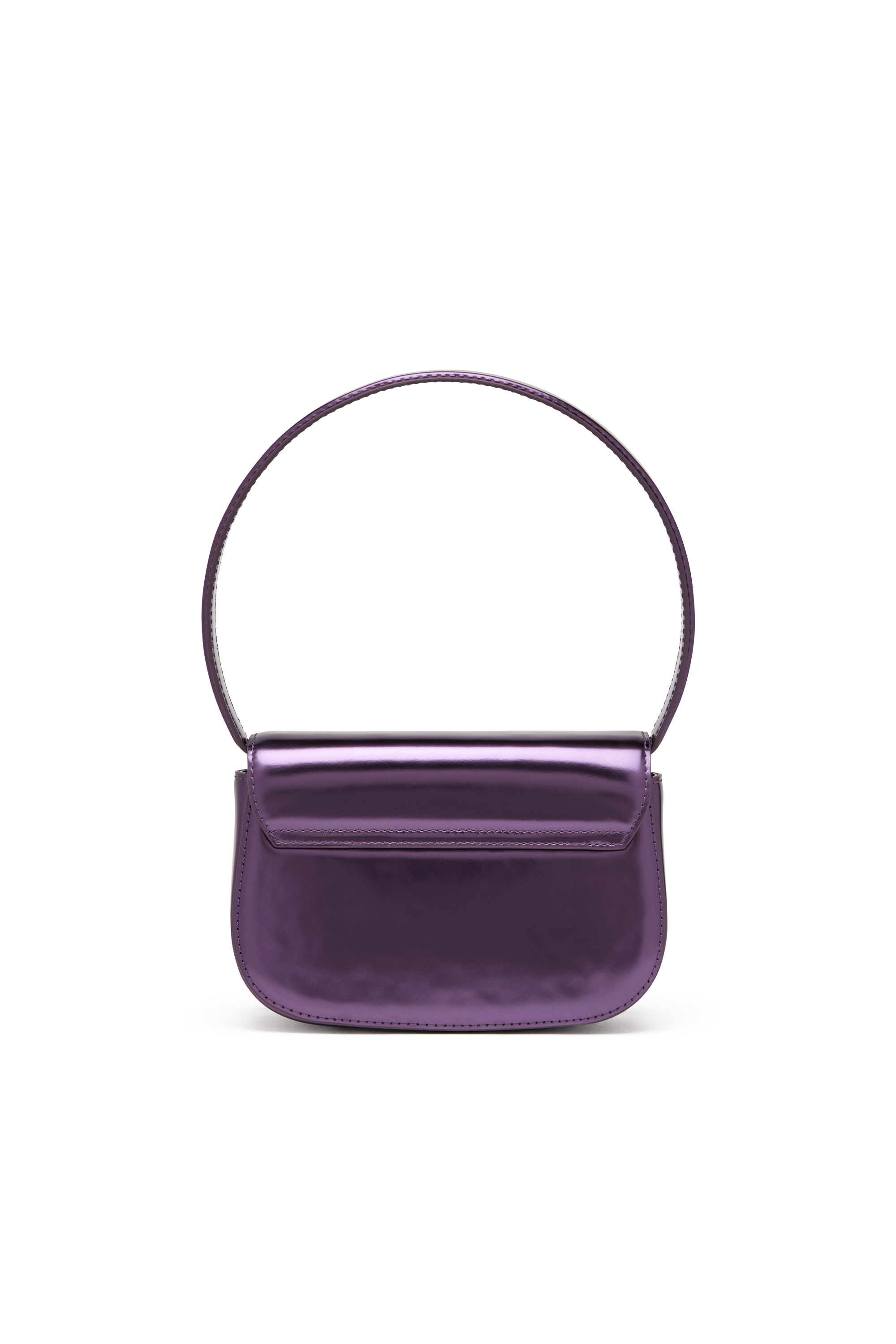 Diesel - 1DR, 1DR-Sac iconique à bandoulière en cuir effet miroir Femme in Violet - 2