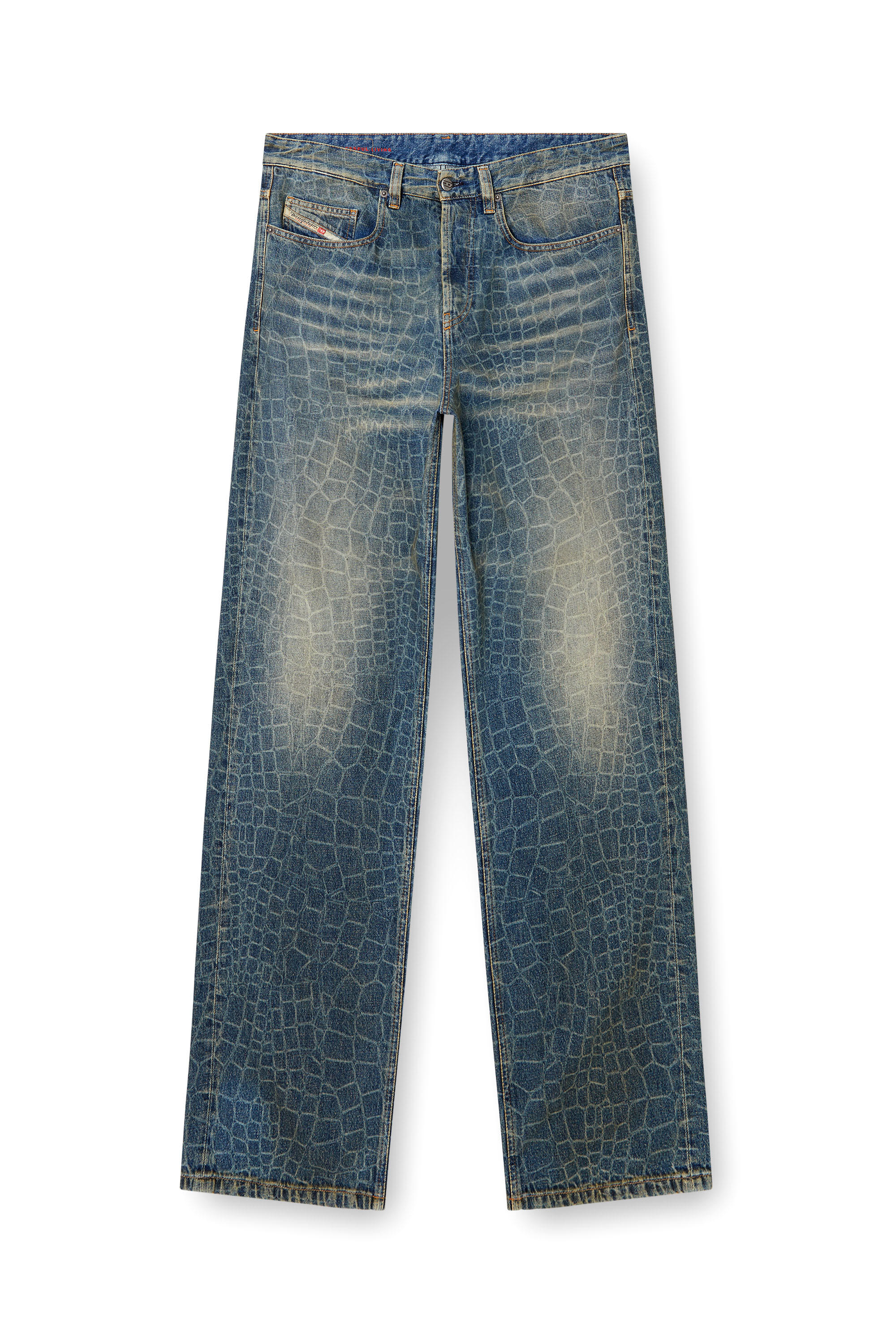 Diesel - Relaxed Jeans 2001 D-Macro 007BU Homme, Bleu Foncé - Image 3