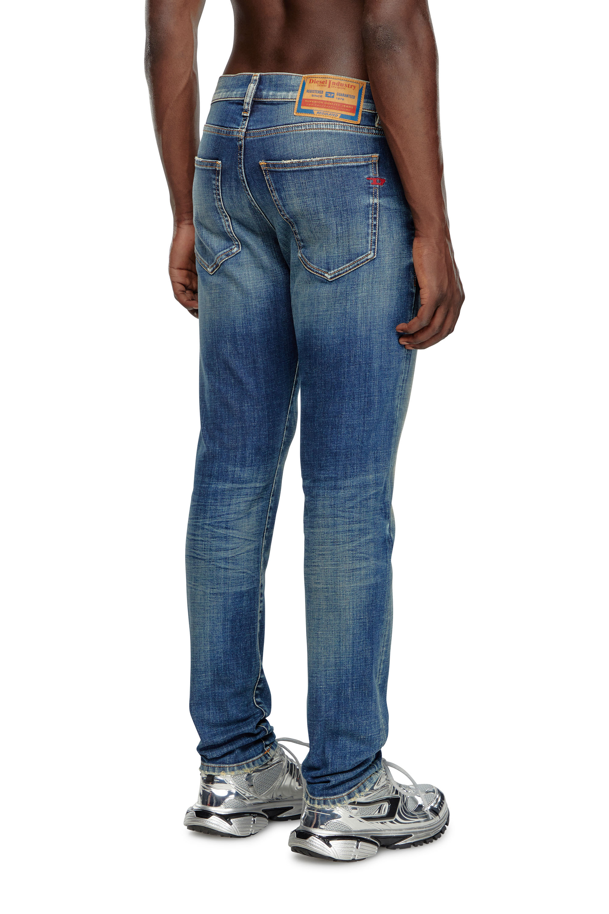 Diesel - Slim Jeans 2019 D-Strukt 09J50 Homme, Bleu moyen - Image 4