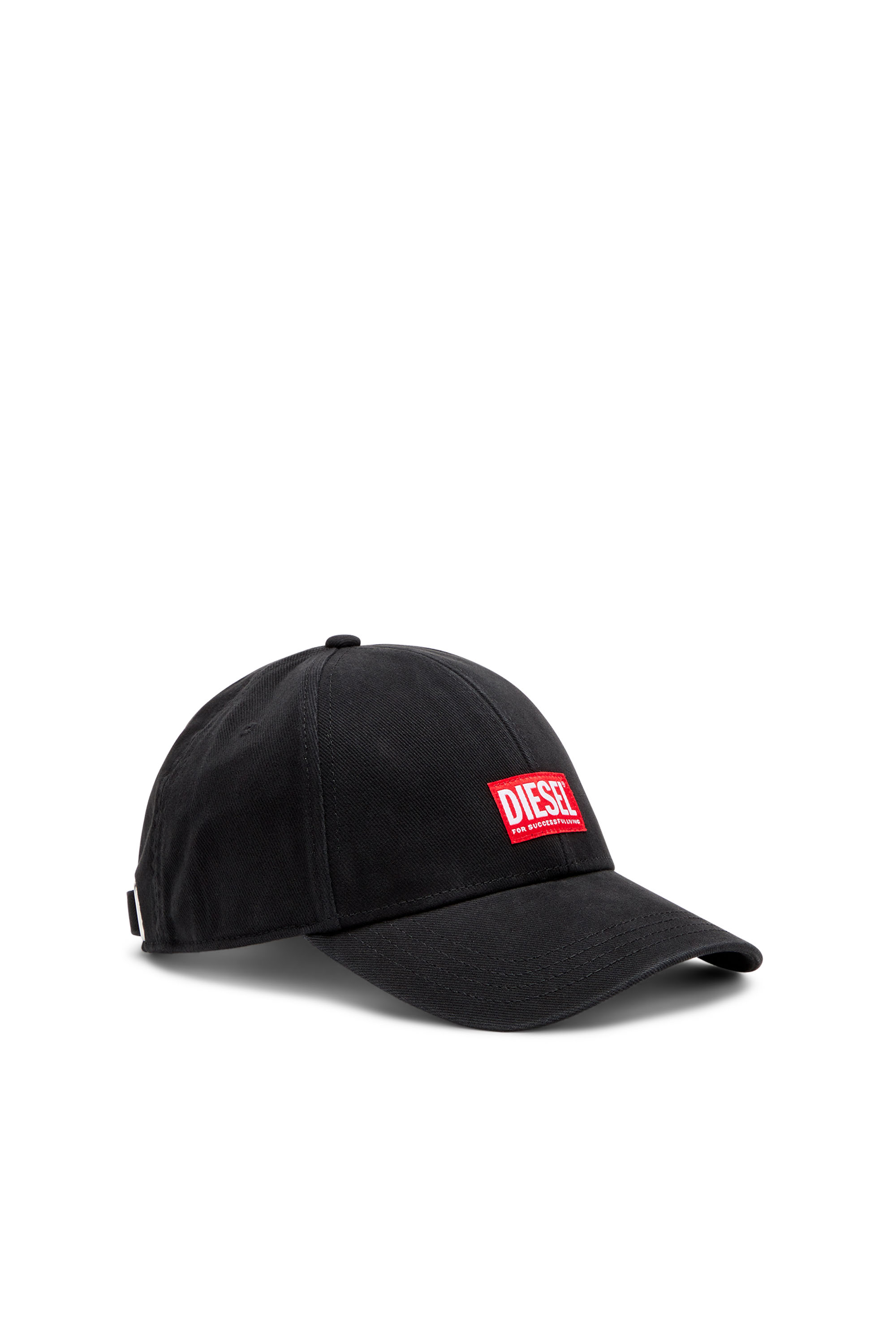 Diesel - CORRY-JACQ-WASH, Male Baseball cap with logo patch in Black - Image 1