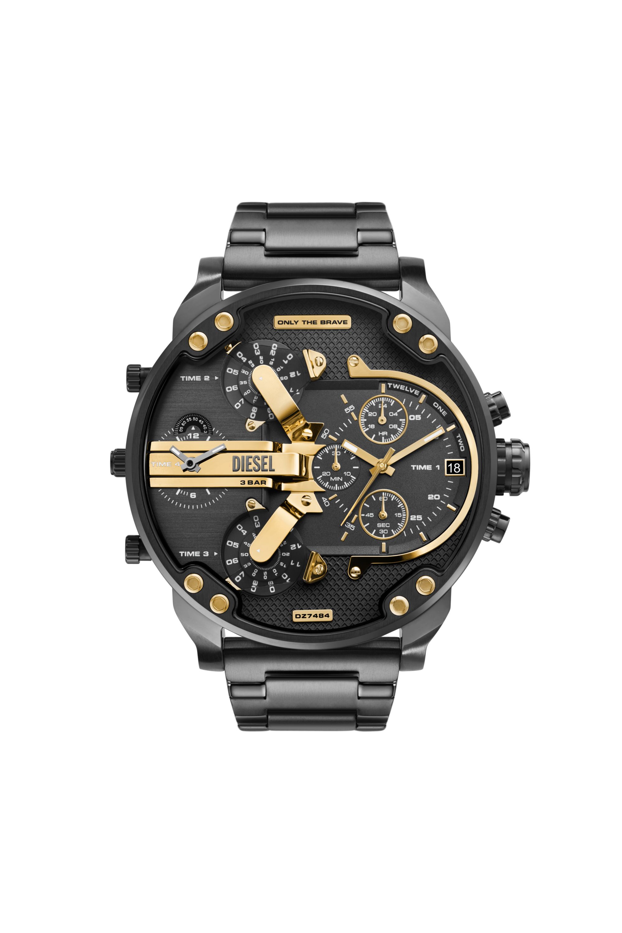 Diesel - DZ7484, Male's Mr. Daddy Two-Tone Stainless Steel Watch in Dark Grey - 1