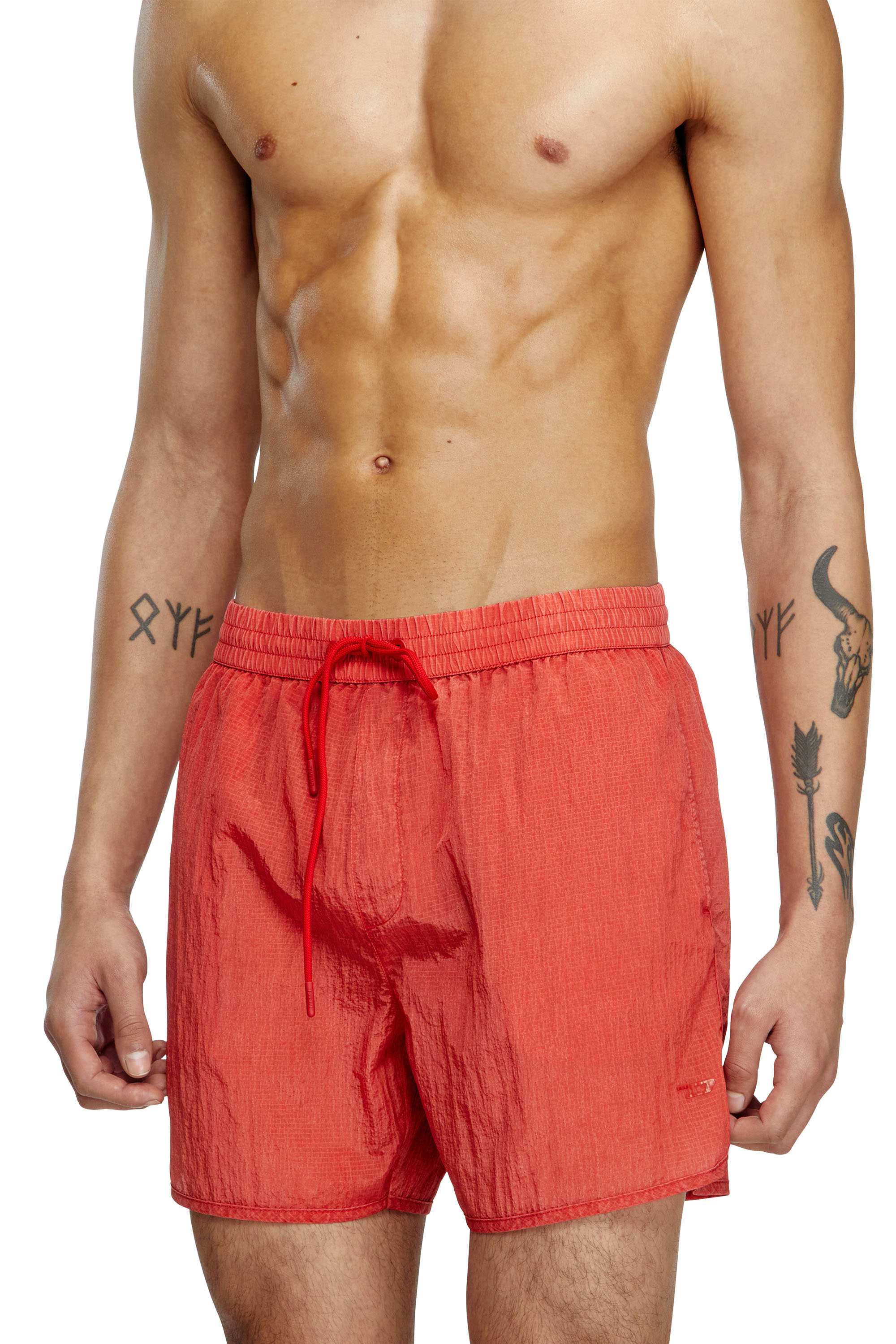 Diesel - JIMMIE-38-D-POP, Male's Mid-length swim shorts in treated ripstop in null - 2