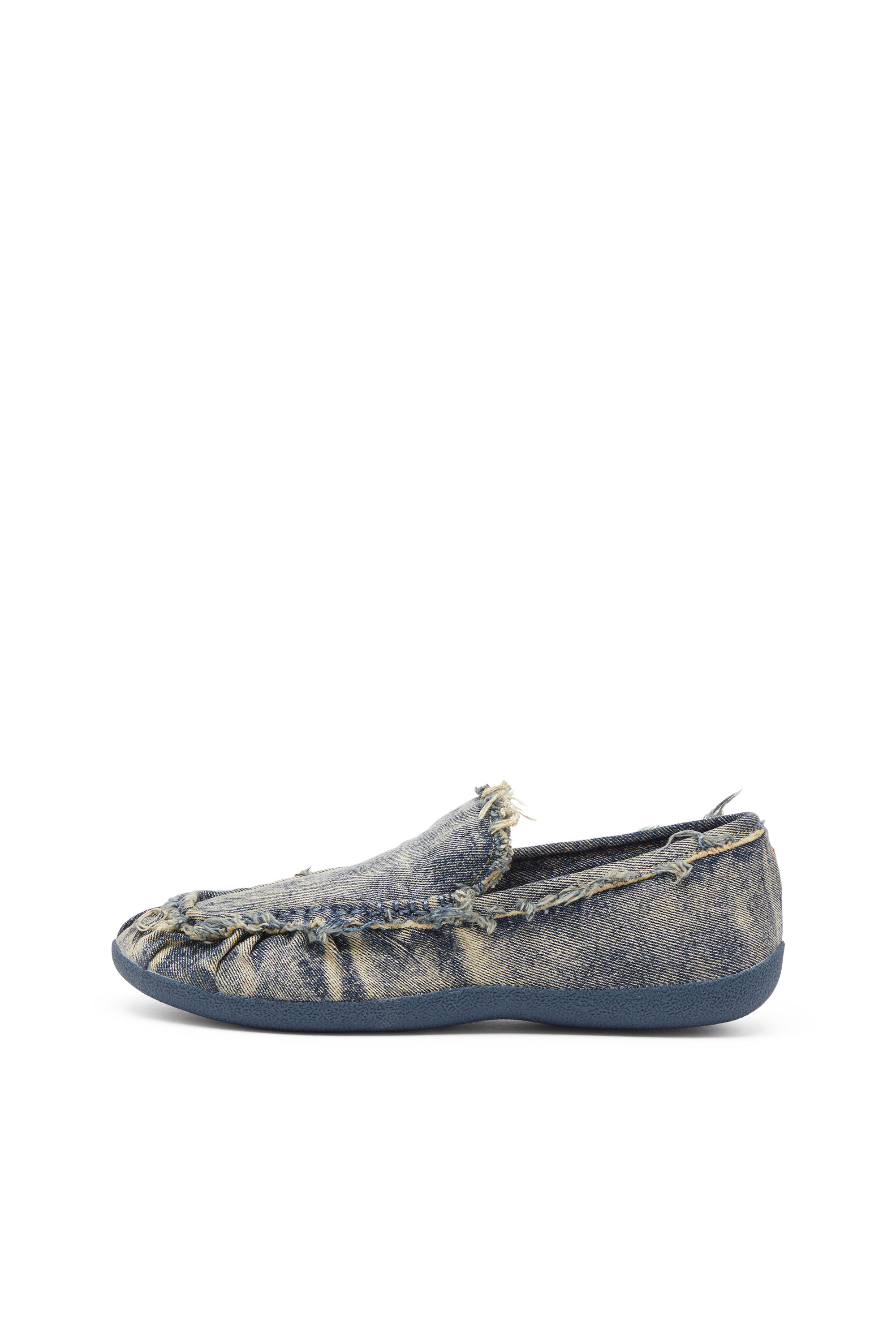 Diesel - D-SHOCK MOC, Male's D-Shock-Distressed denim loafers in Blue - 3