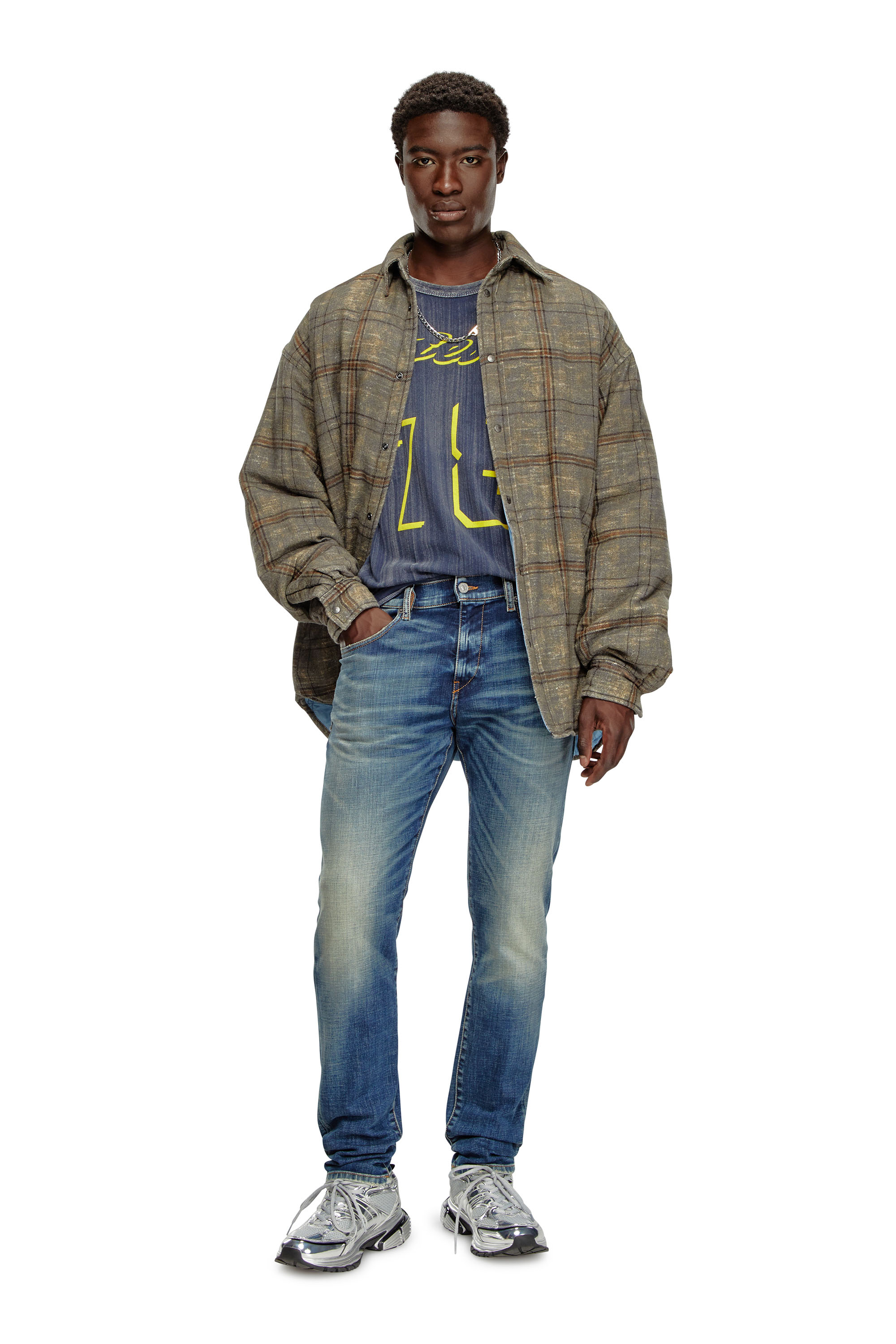 Diesel - Slim Jeans 2019 D-Strukt 09J50 Homme, Bleu moyen - Image 2