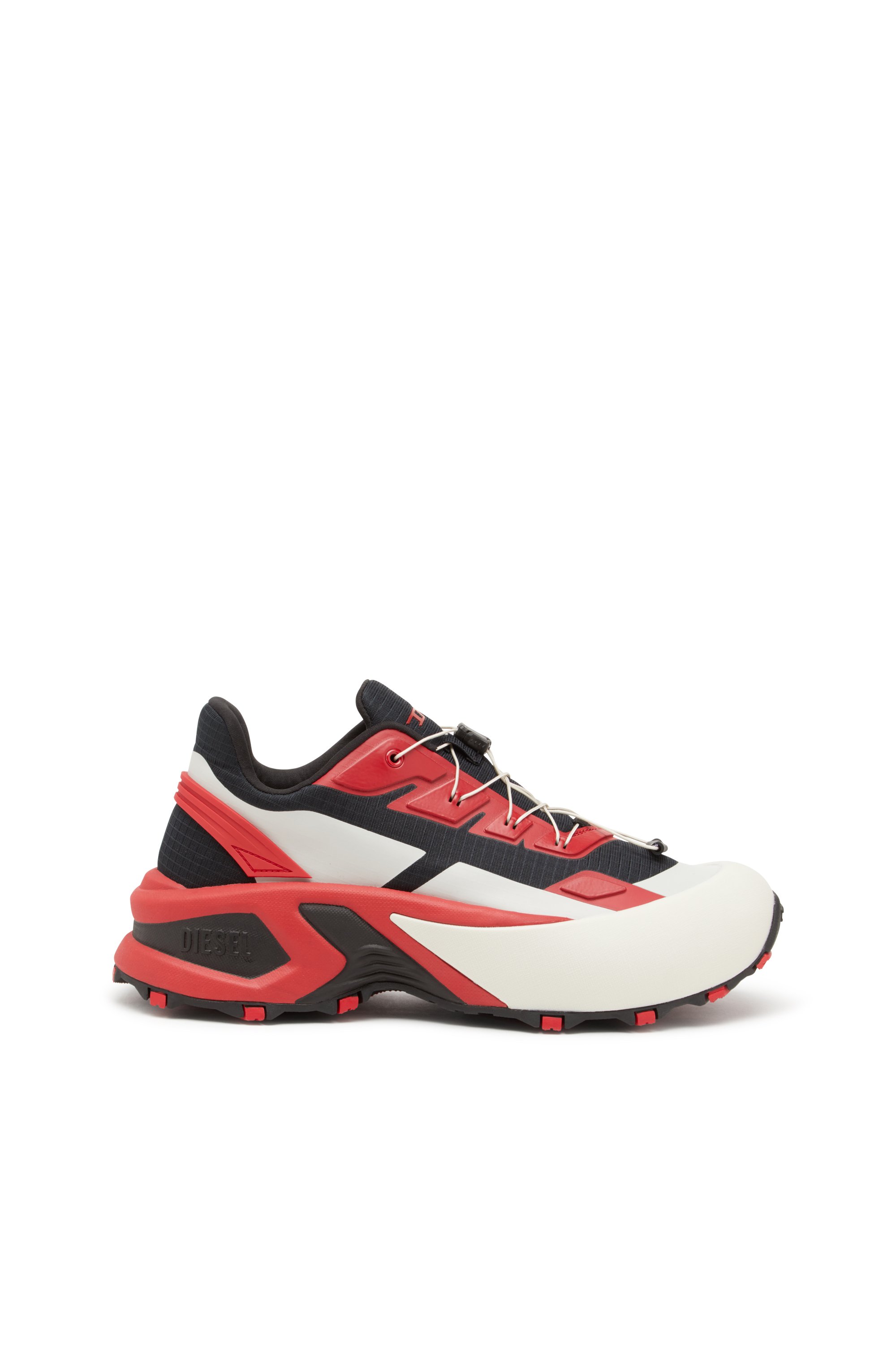 Diesel - D-CAGE RUNNER, Male's D-Cage Runner-Sneakers in TPU-trimmed ripstop in Black/Red - 1