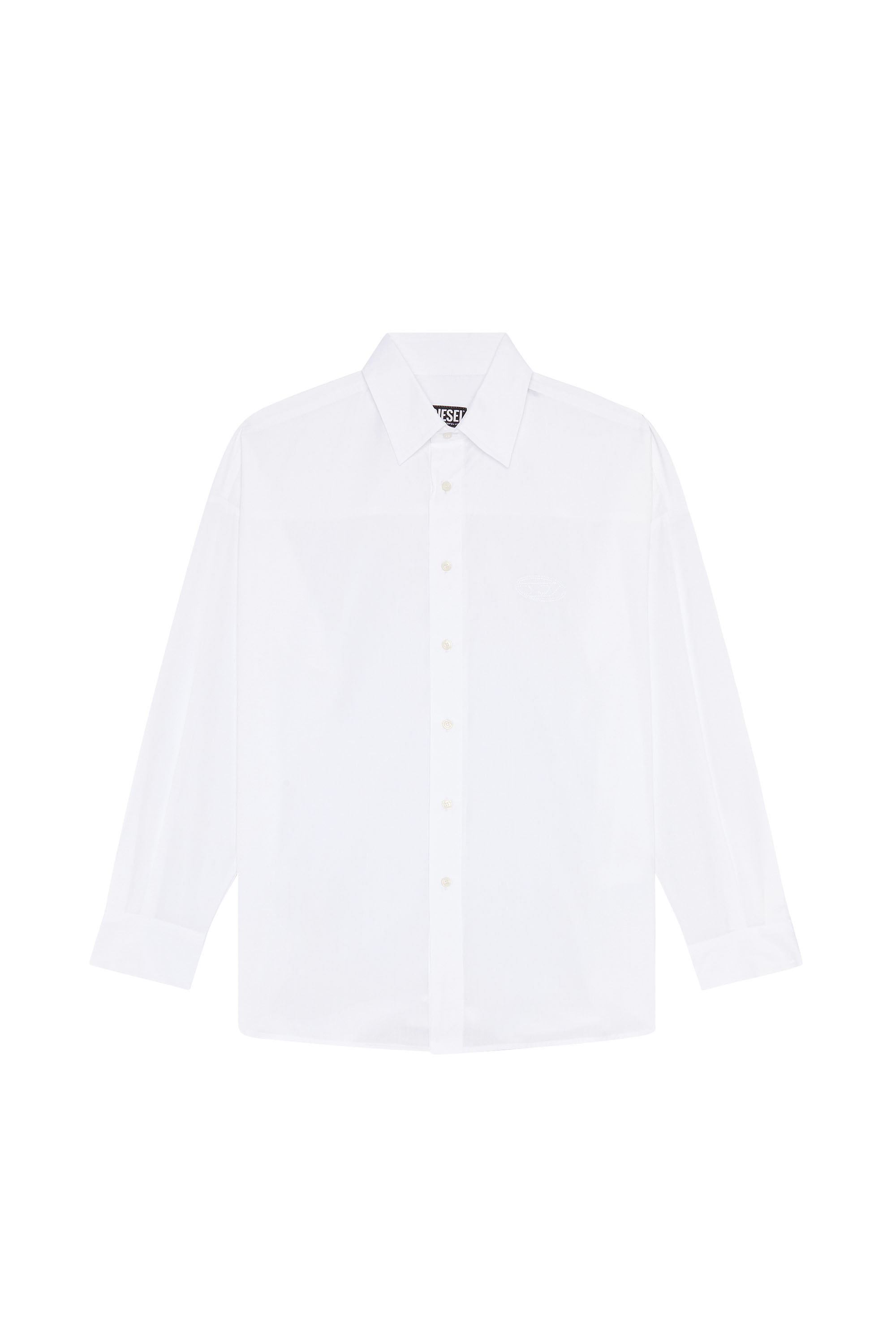 S-DOUBLY-PLAIN-NW Man: Oversized shirt with logo embroidery