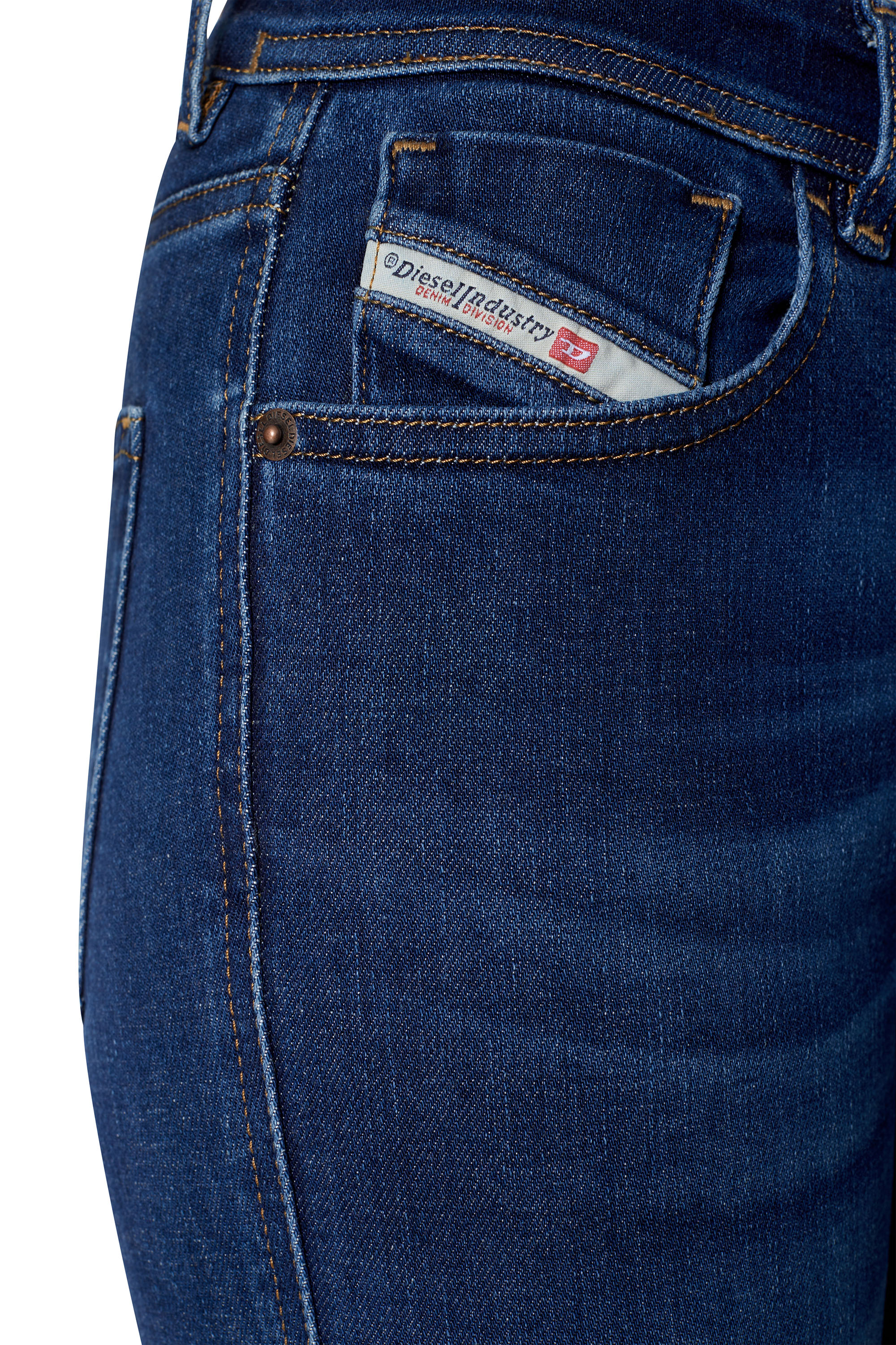 Diesel - 2017 SLANDY 09C19 Super skinny Jeans, Bleu Foncé - Image 5