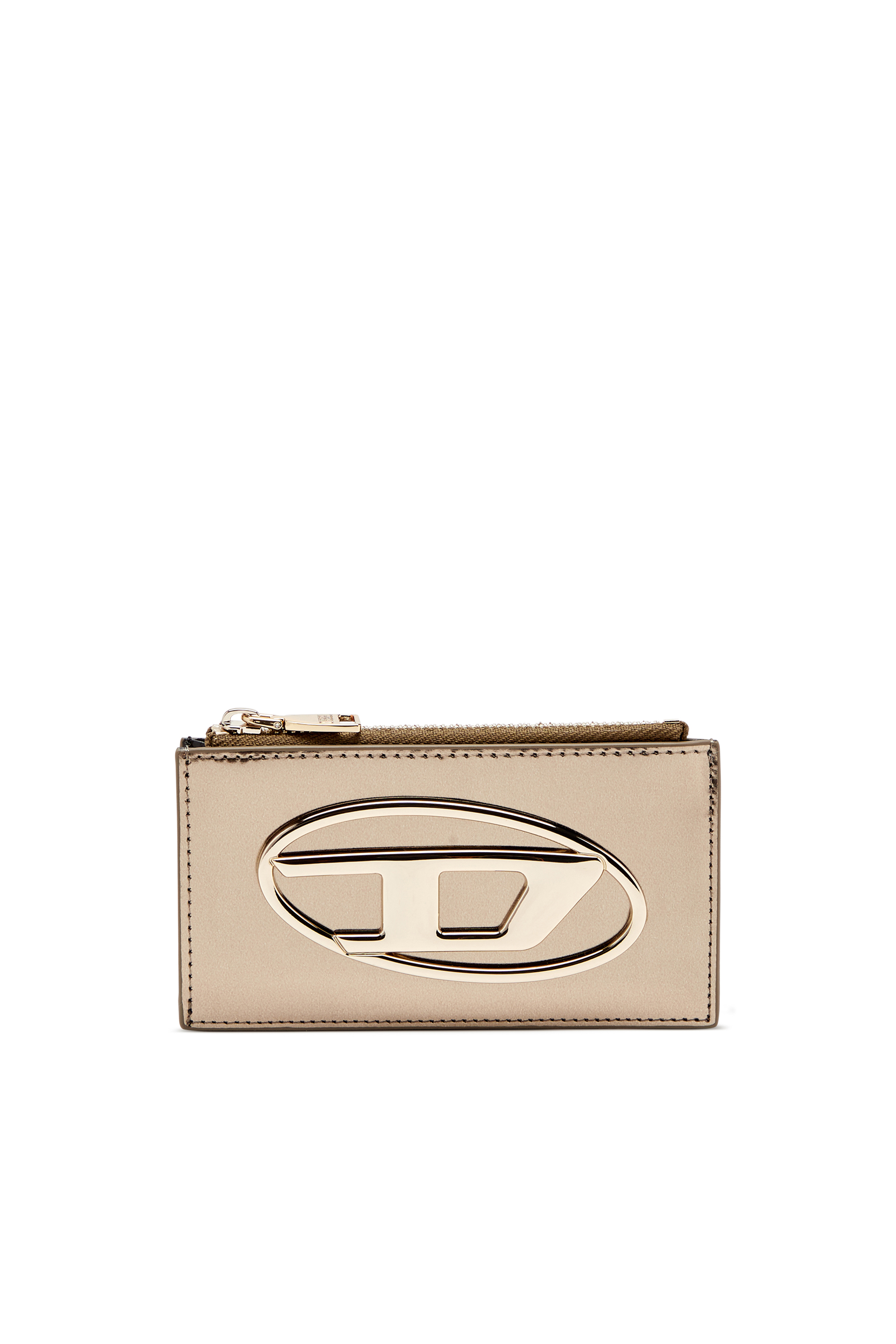 Diesel - 1DR CARD HOLDER III, Porte-cartes en cuir effet miroir Femme in Marron - 1