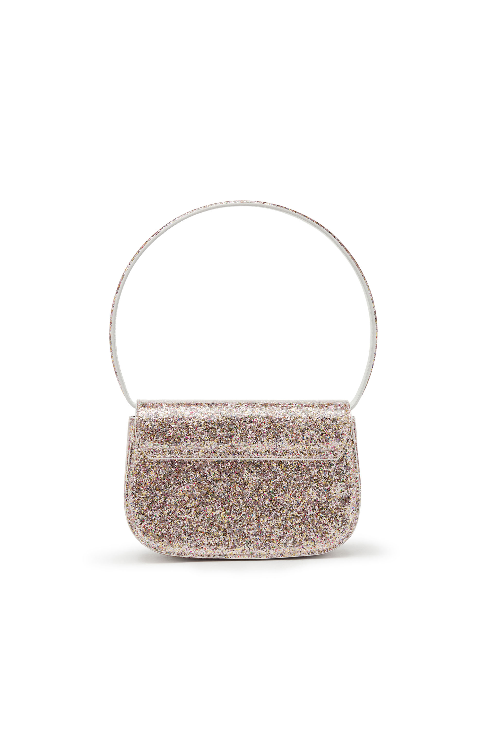 Diesel - 1DR, Female's 1DR-Iconic shoulder bag with macro glitter in Pink - 2