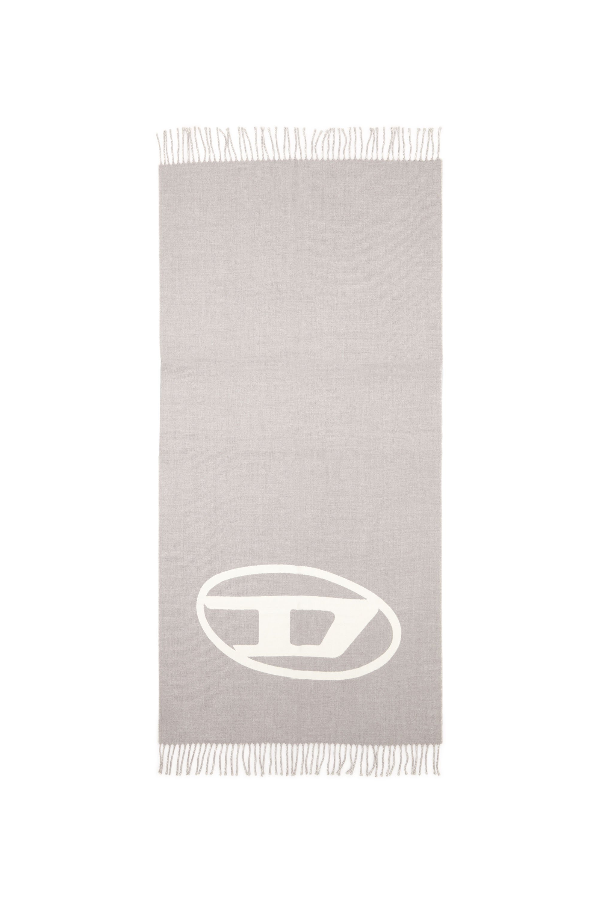 Diesel - S-TEVIE, Male's Reversible two tone wool scarf in White/Grey - 2