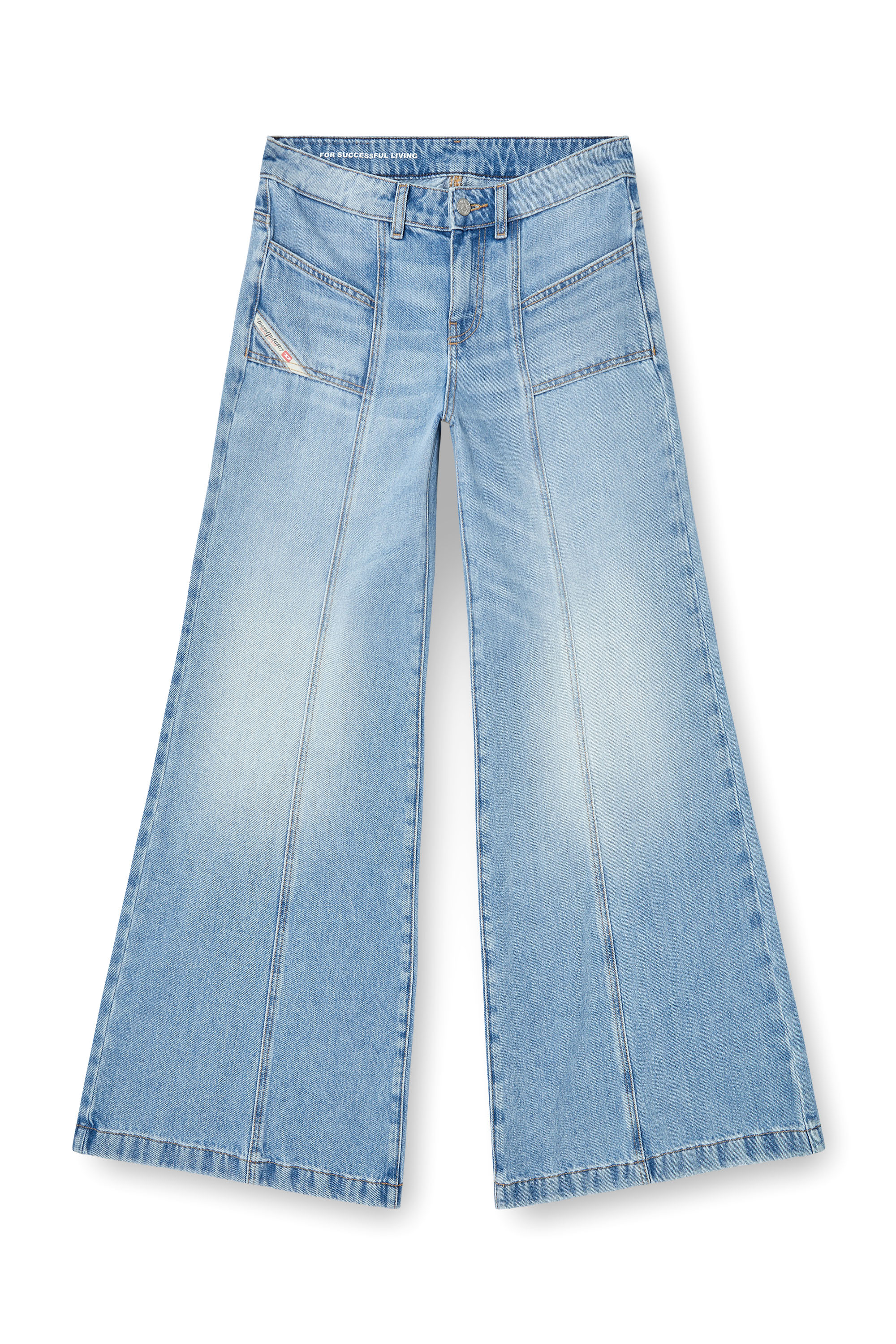 Diesel - Flare Jeans D-Akii 0CLBA Femme, Bleu Clair - Image 3