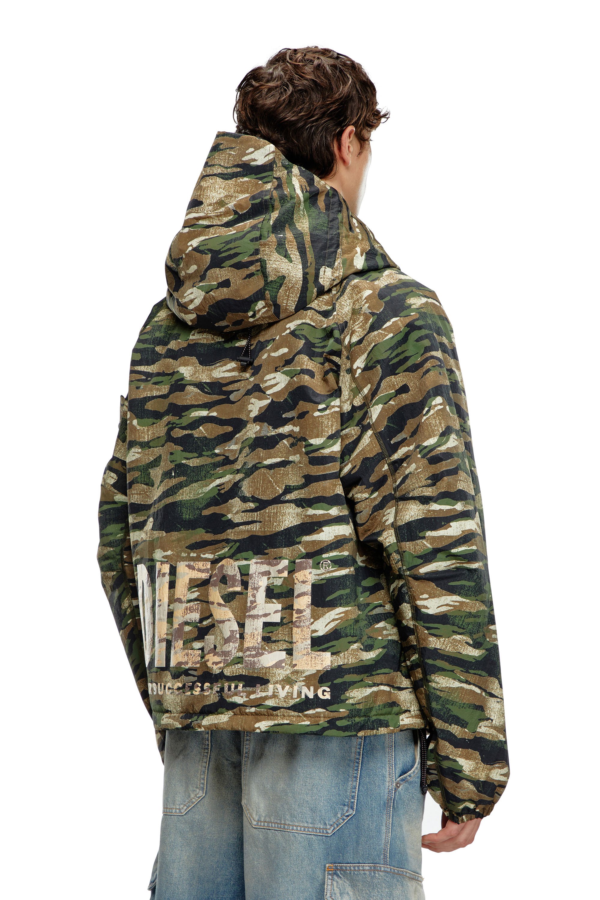 Diesel - AMWT-BERNARD-WT24, Male Camouflage hooded jacket in Multicolor - Image 4