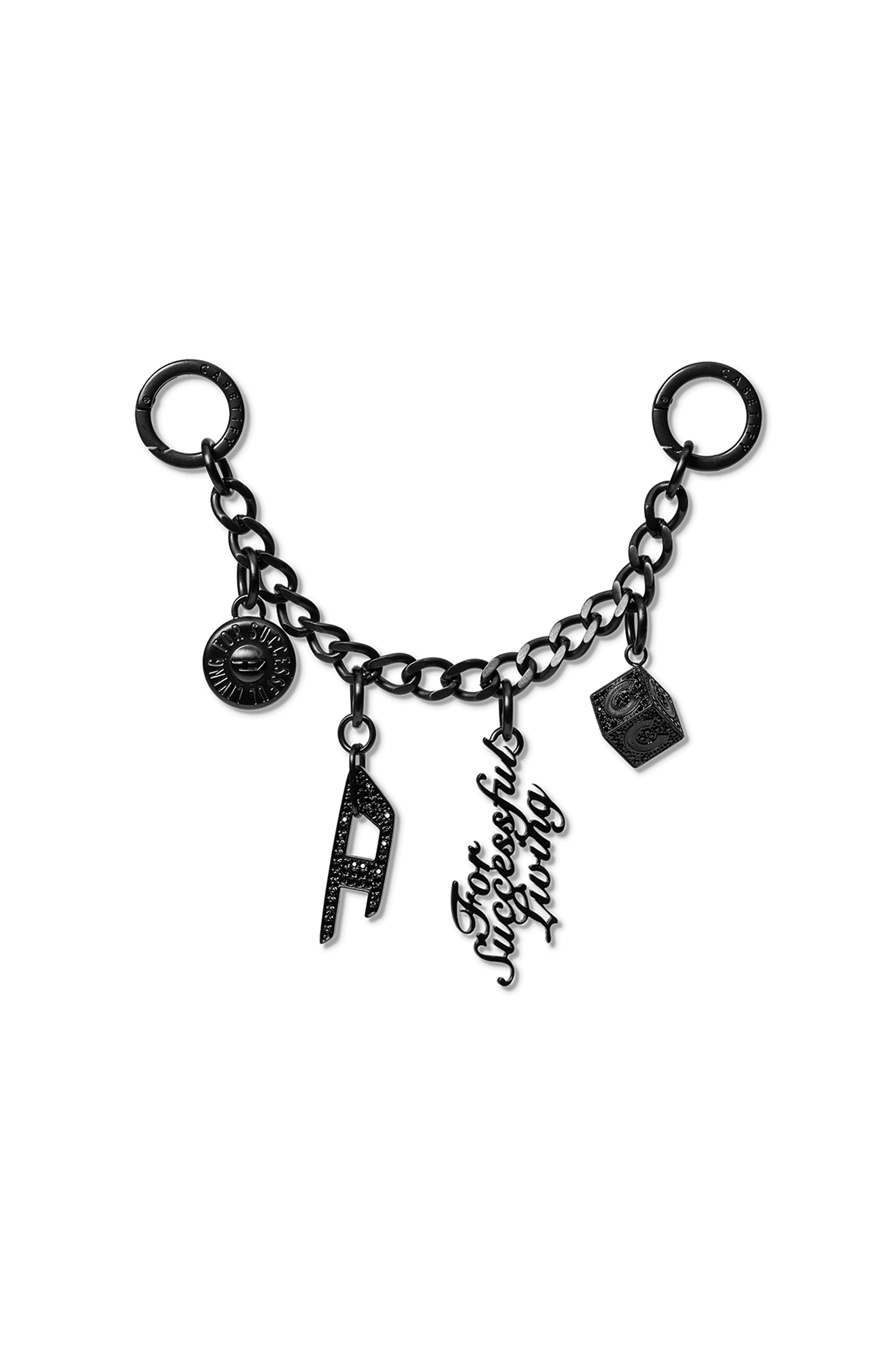 Diesel - 60374 CASETIFY  CHARMS CHAIN, Pendentif Fin Argent Mixte in Noir - 2