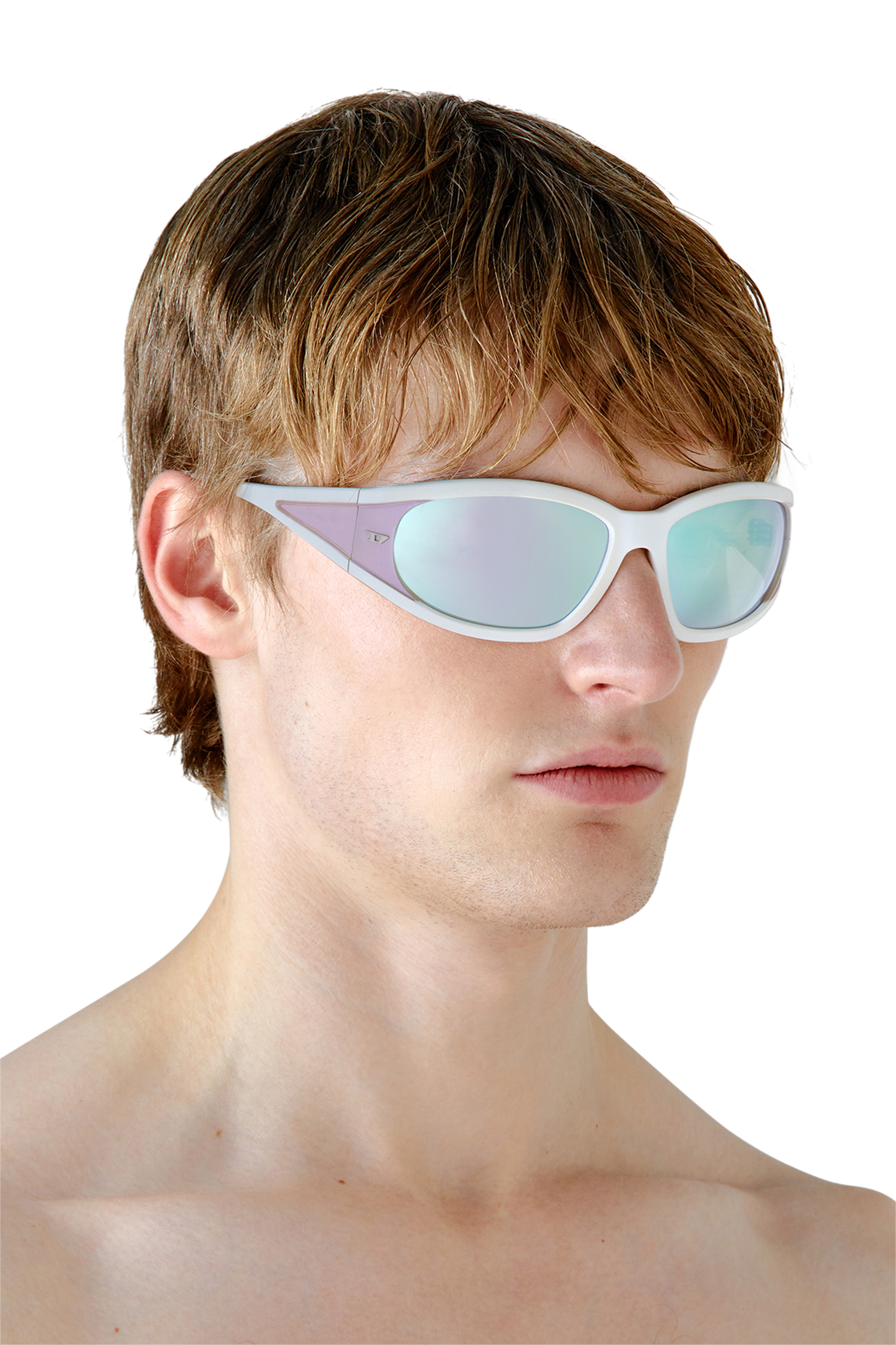 Diesel - 0DL3002, Unisex Rectangular sunglasses in acetate in Bubble - Image 5