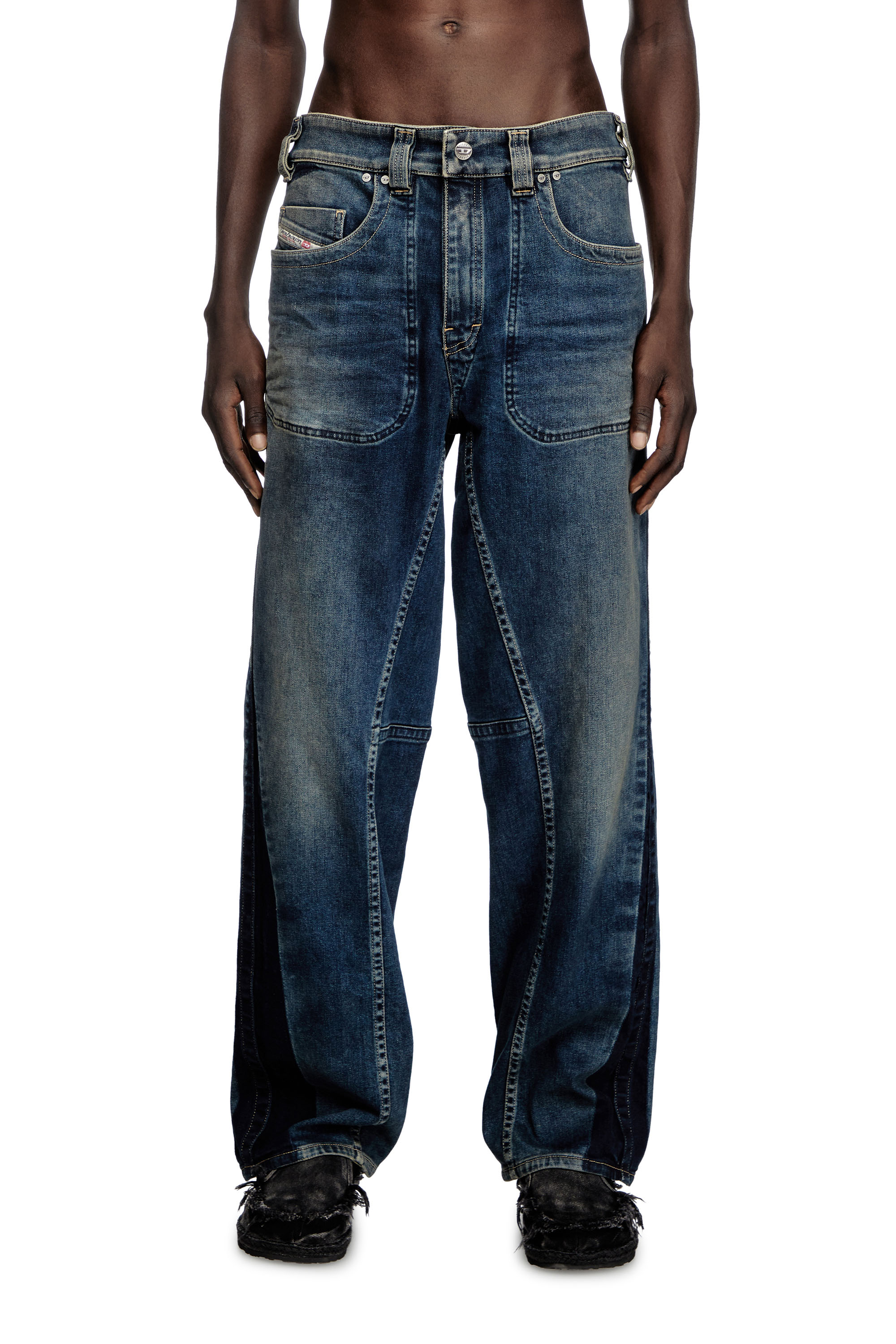 Diesel - Male's Relaxed Jeans 2001 D-Macro 09J06, Medium Blue - 2