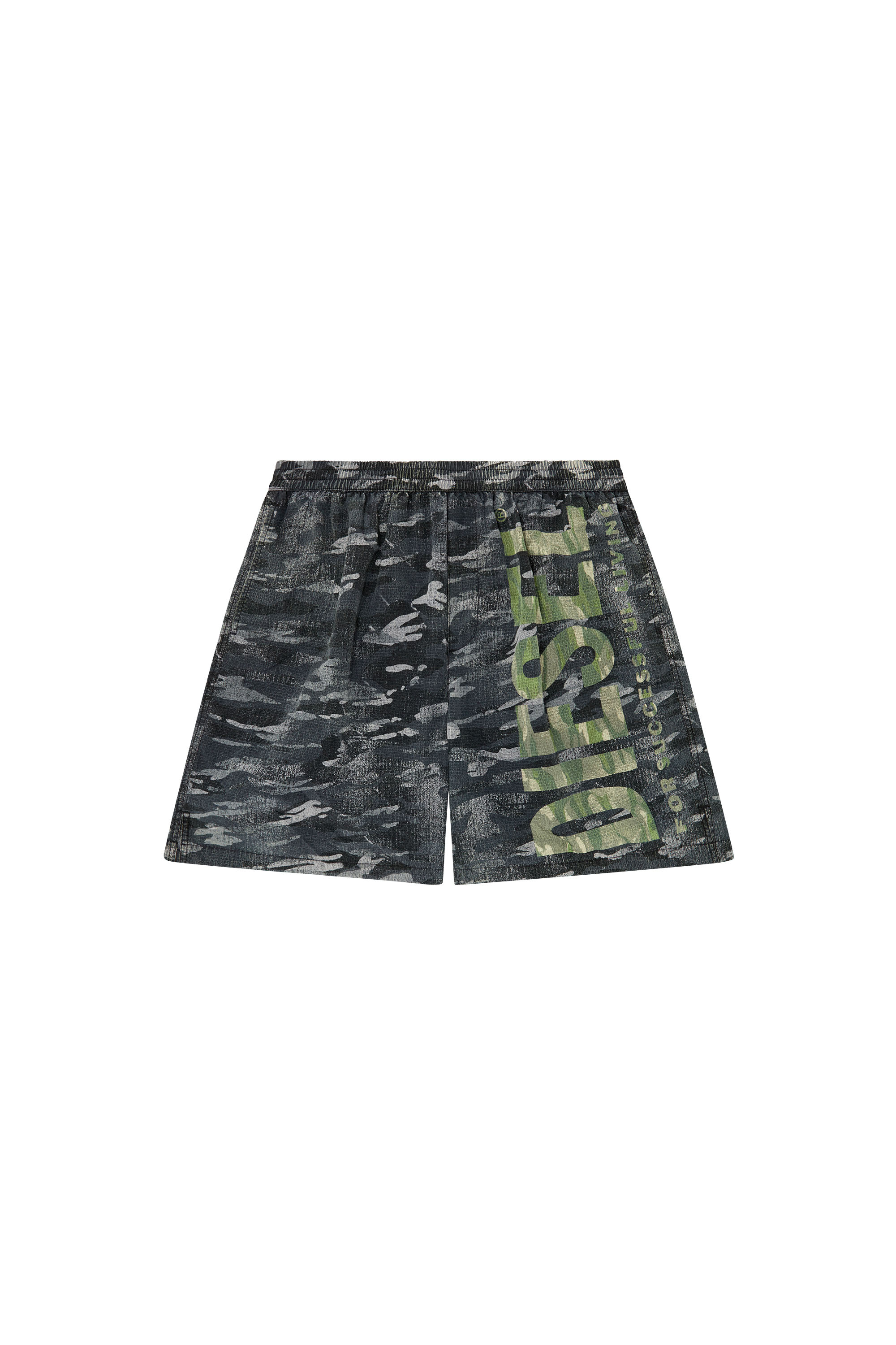 Diesel - POWEL-47.5-UTLT, Male's Board shorts in camo ripstop in Black - 4