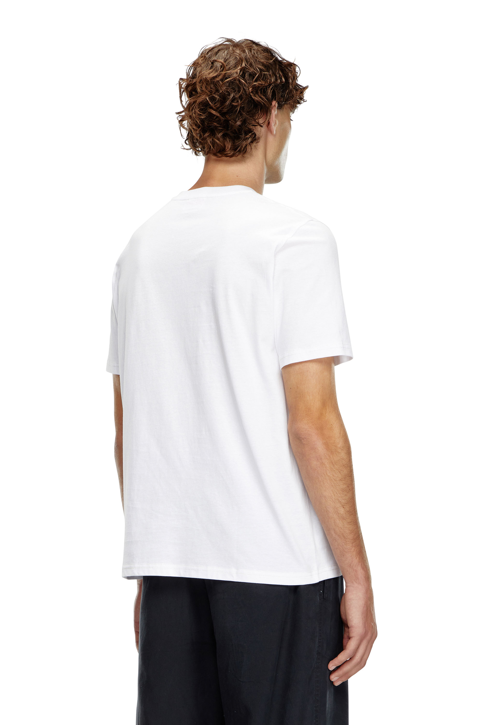 Diesel - T-ADJUST-K14, T-shirt avec logo effet éclaboussé Homme in Blanc - 3