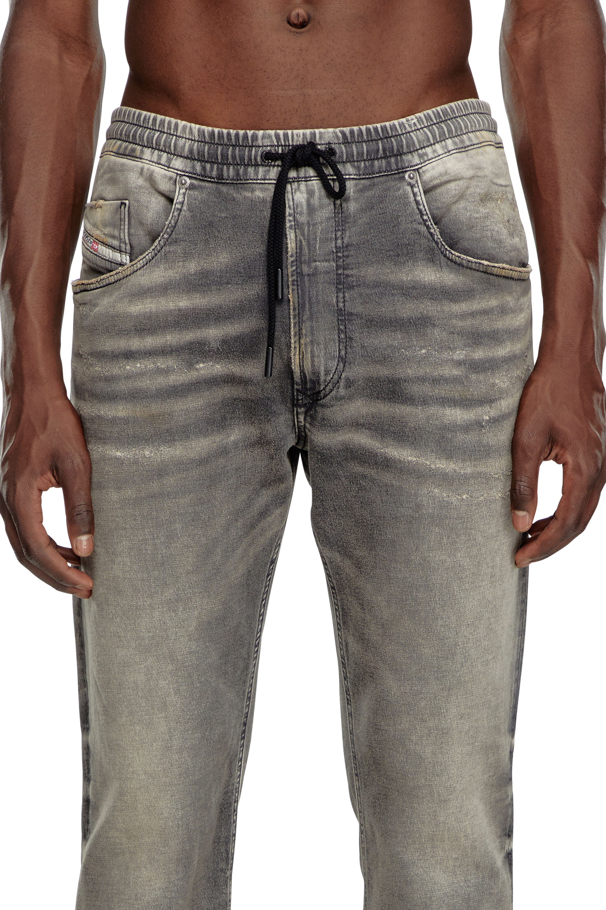 Diesel - Male Tapered 2030 D-Krooley Joggjeans® 068LQ, Grey - Image 5