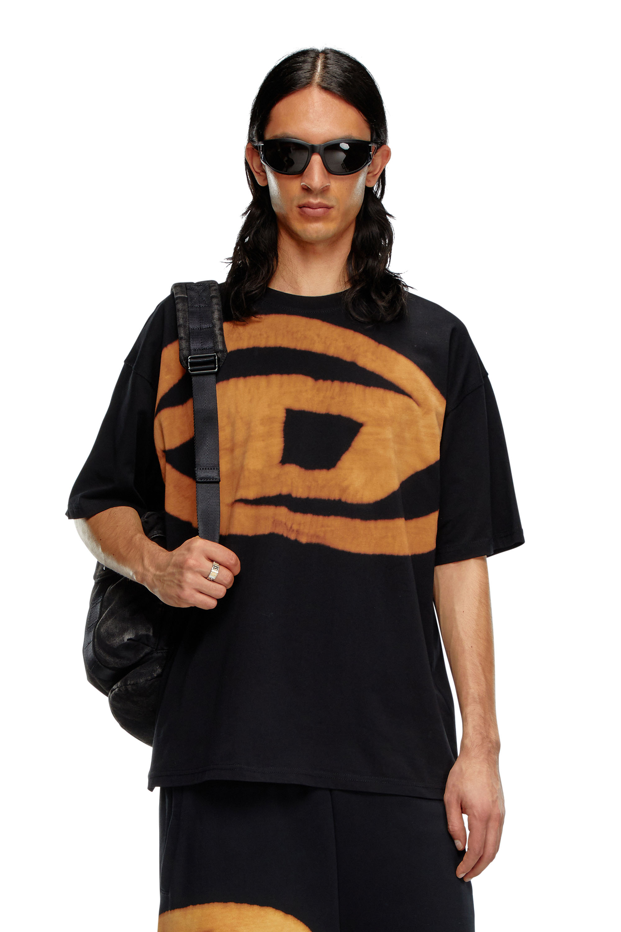 Diesel - T-BOXT-BLEACH, Homme T-shirt avec logo Oval D effet blanchi in Polychrome - Image 1