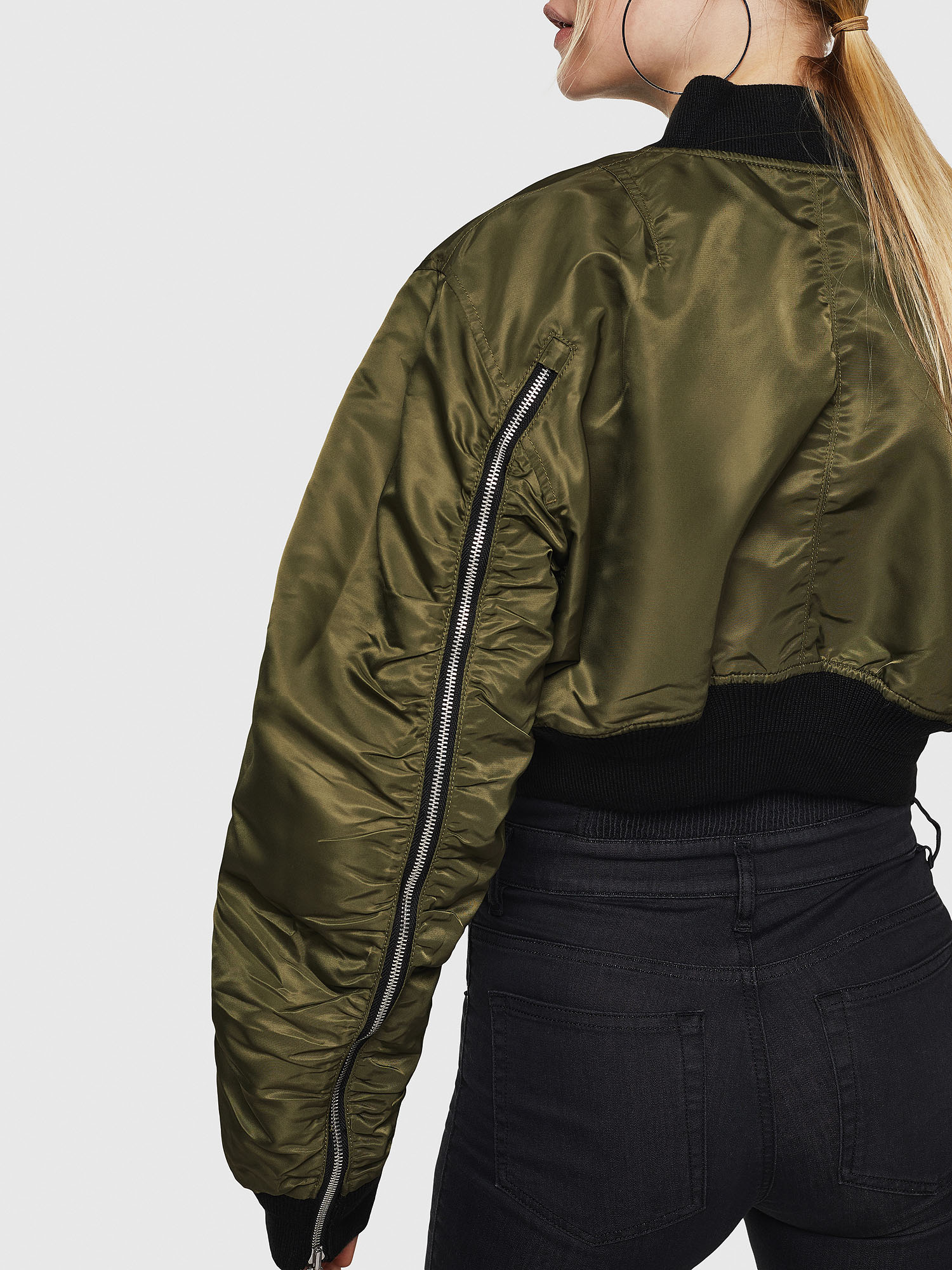 diesel cropped bomber jacket
