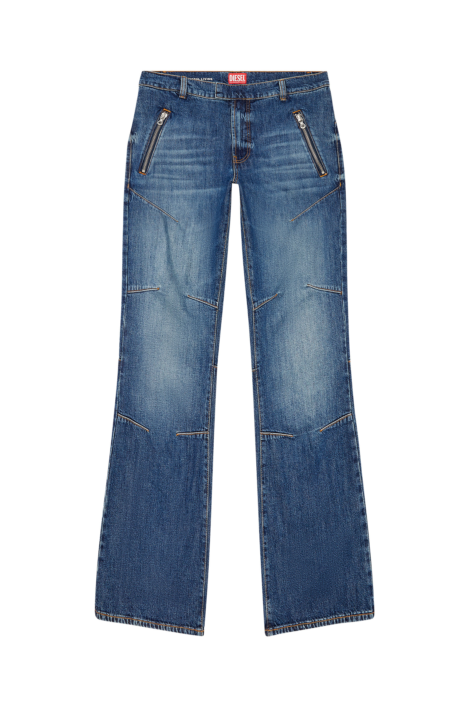 Diesel - Straight Jeans D-Ismis 0HJAW, Bleu Foncé - Image 5