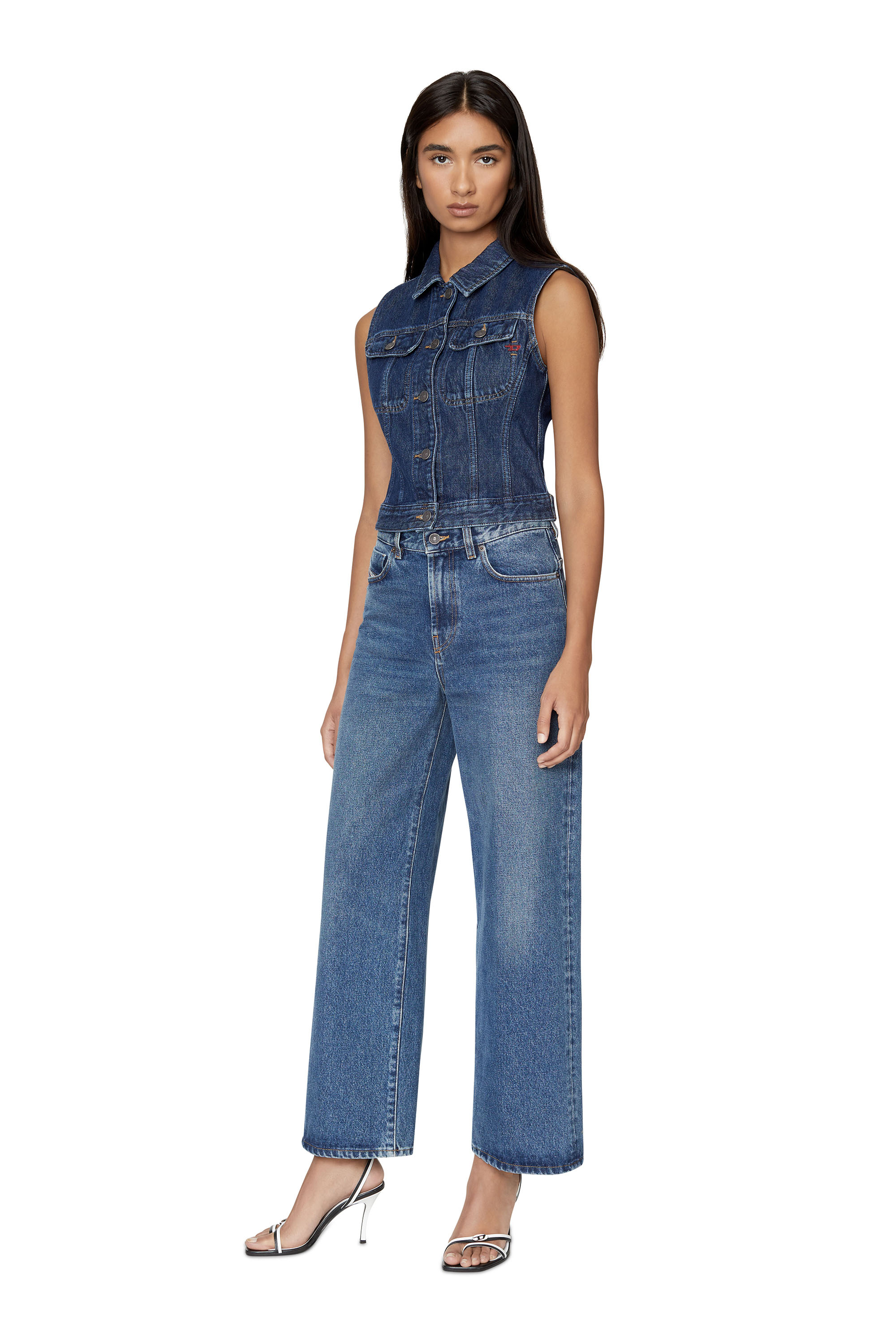 2000 Widee Woman: Bootcut dark blue Jeans with flare leg | Diesel