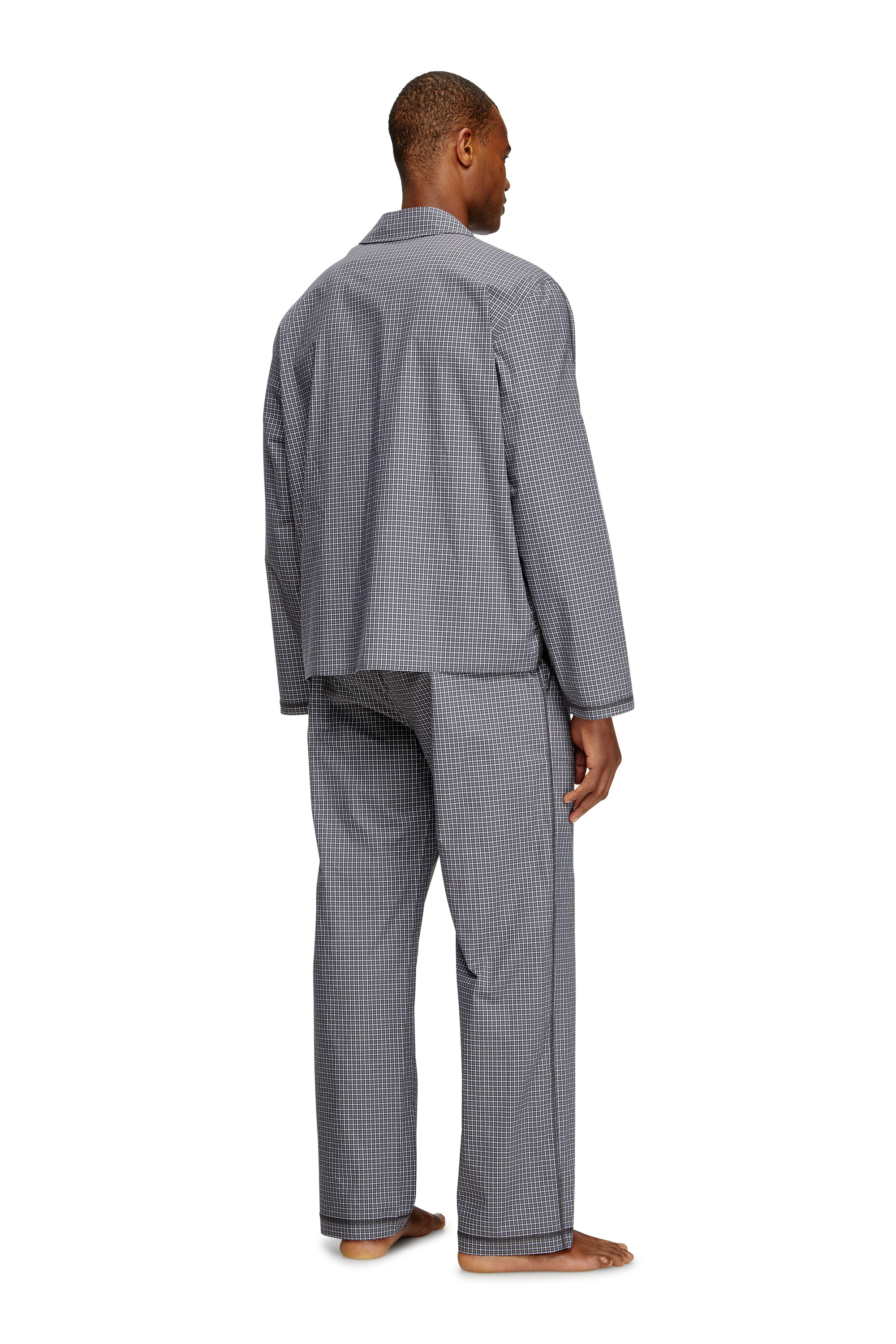 Diesel - SET-PAUL-D-CORE, Male's Pyjamas in check cotton in Grey - 2