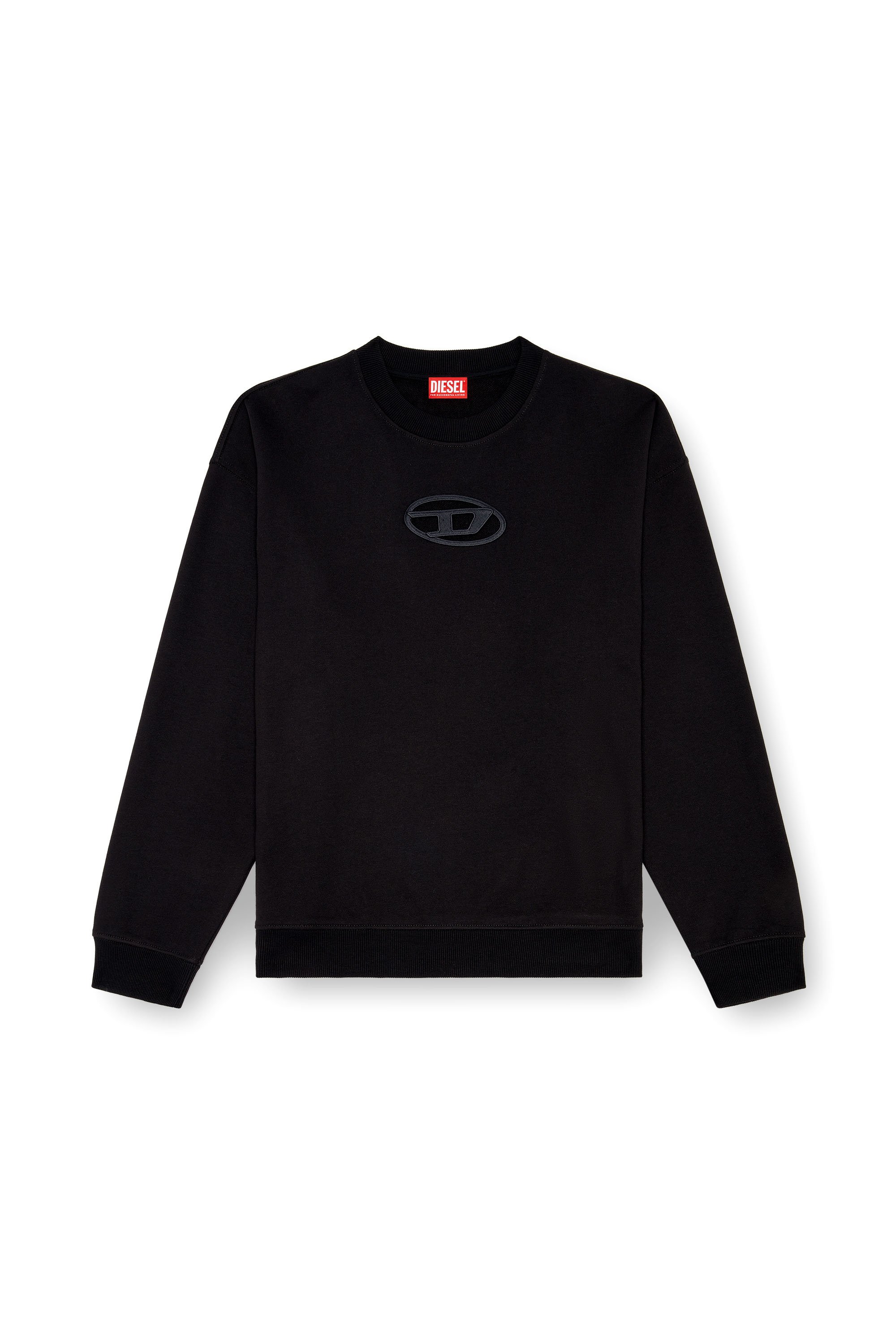 Diesel - S-BOXT-OD, Male's Sweatshirt with cut-out Oval D logo in Black - 4