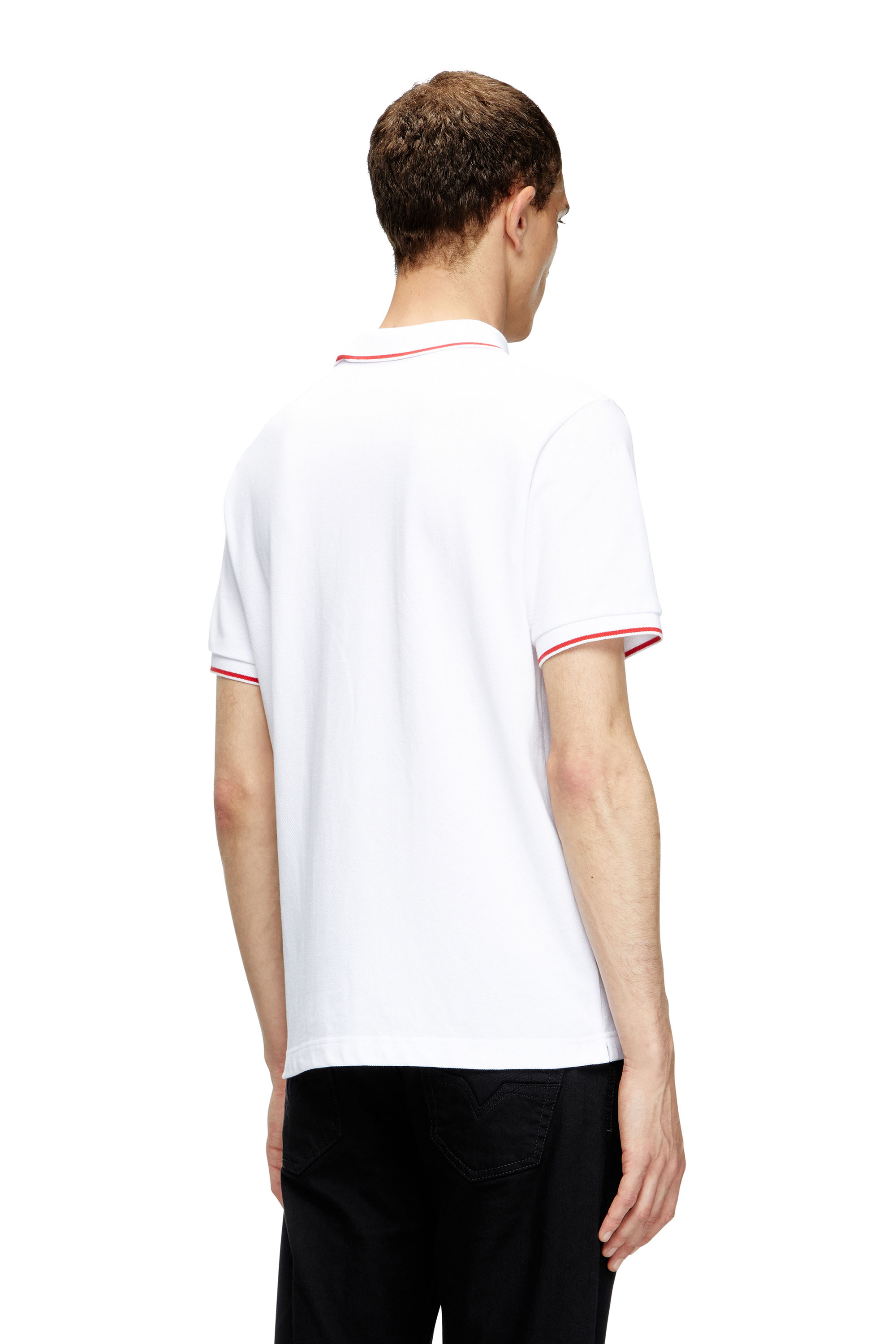 Diesel - T-FERRY-MICRODIV, Polo avec micro broderie Diesel Homme in Blanc - 3