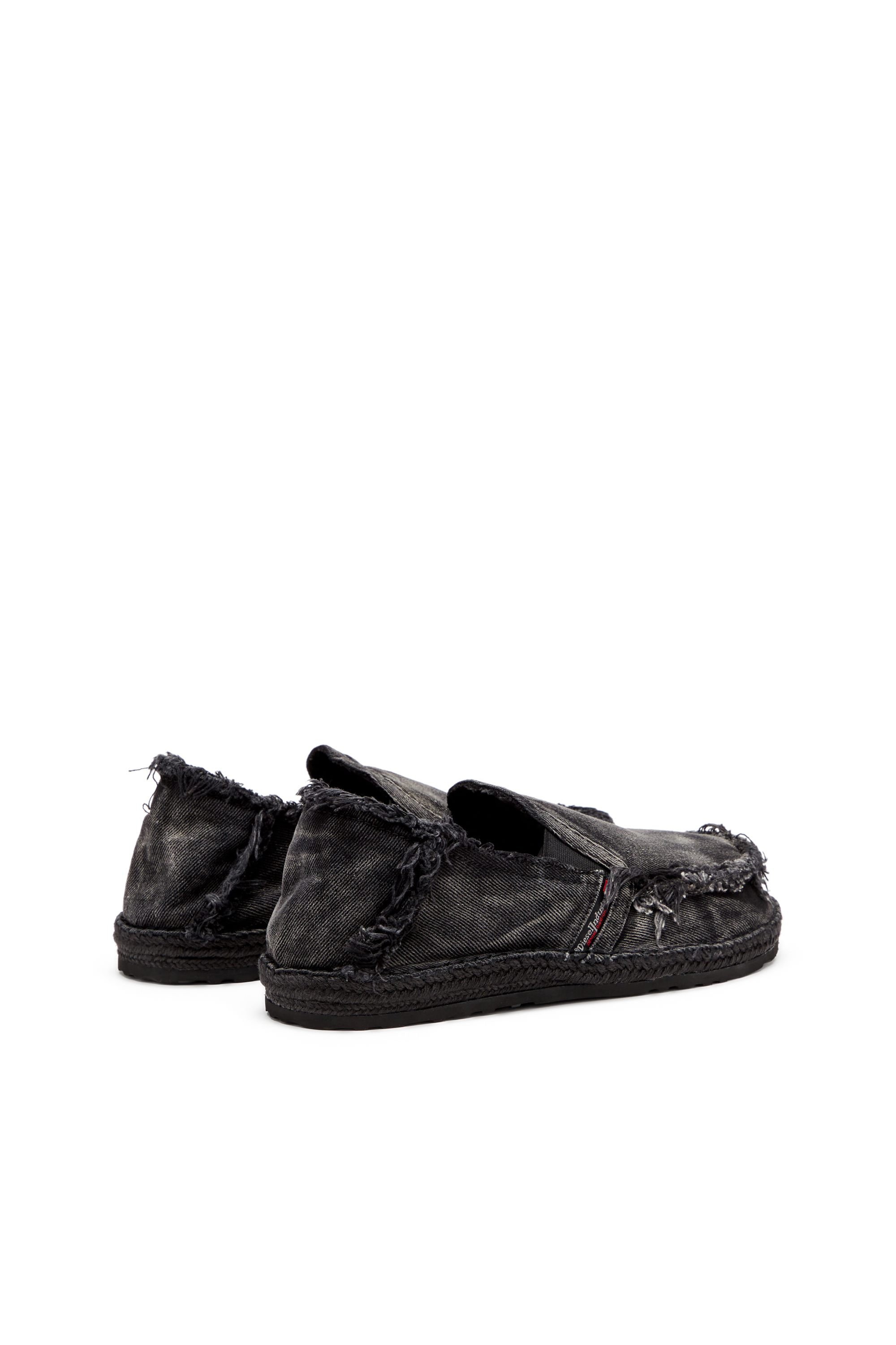 Diesel - D-LUKAS ESP, Male's Espadrille loafers in distressed denim in Black - 3